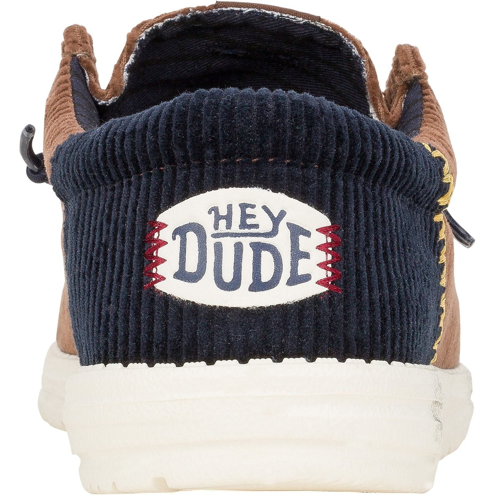 HEYDUDE Mens Wally Funk Corduroy Shoes Espresso/Blue Jean - Image 3