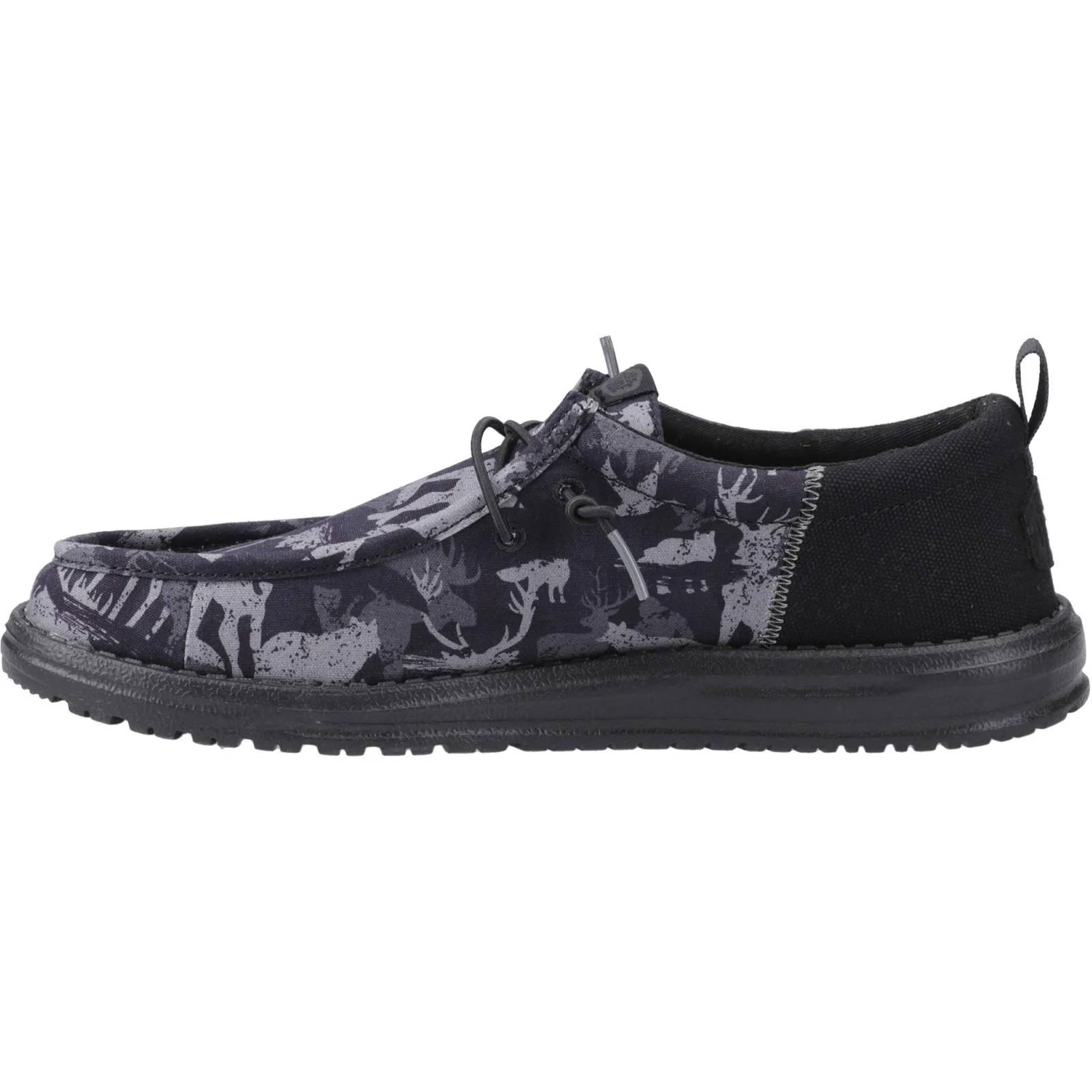 HEYDUDE Mens Wally Funk Hunt Camo Shoes Black - Image 2