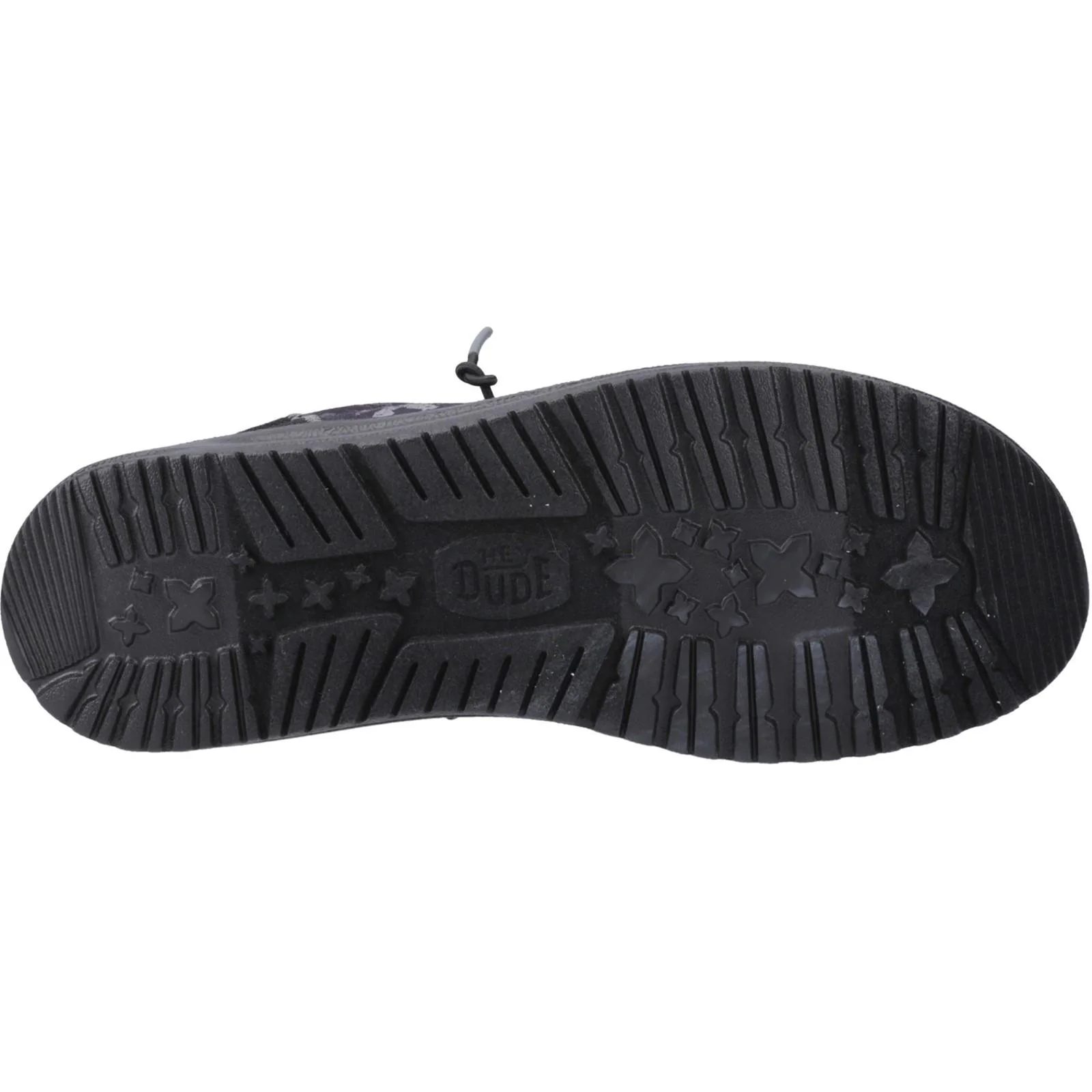 HEYDUDE Mens Wally Funk Hunt Camo Shoes Black - Image 3