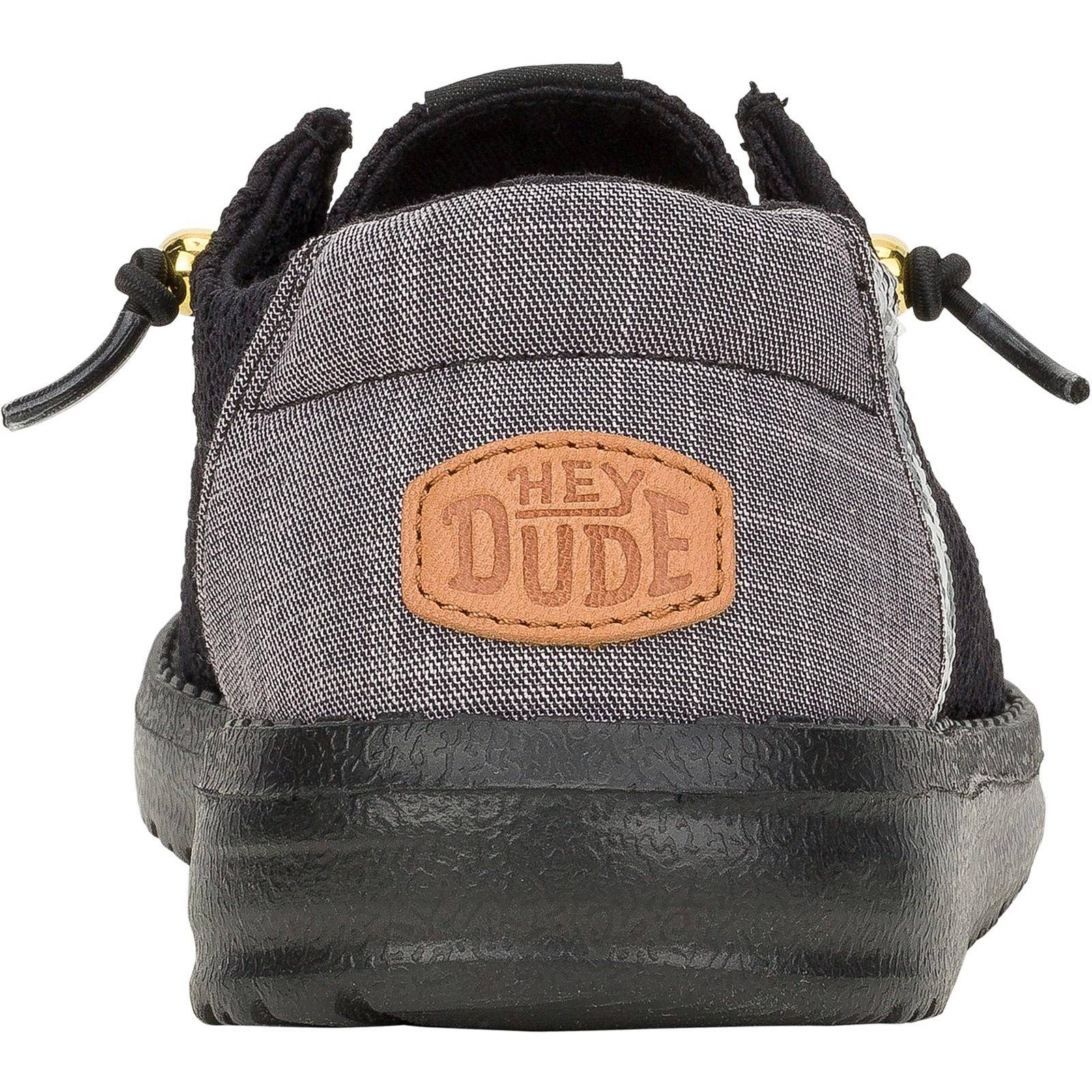 HEYDUDE Womens Wendy Boho Crochet Shoes Black - Image 5