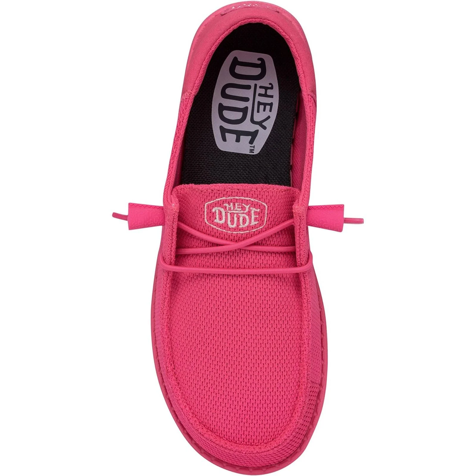 HEYDUDE Womens Wendy Funk Mono Shoes Electric Pink - Image 3