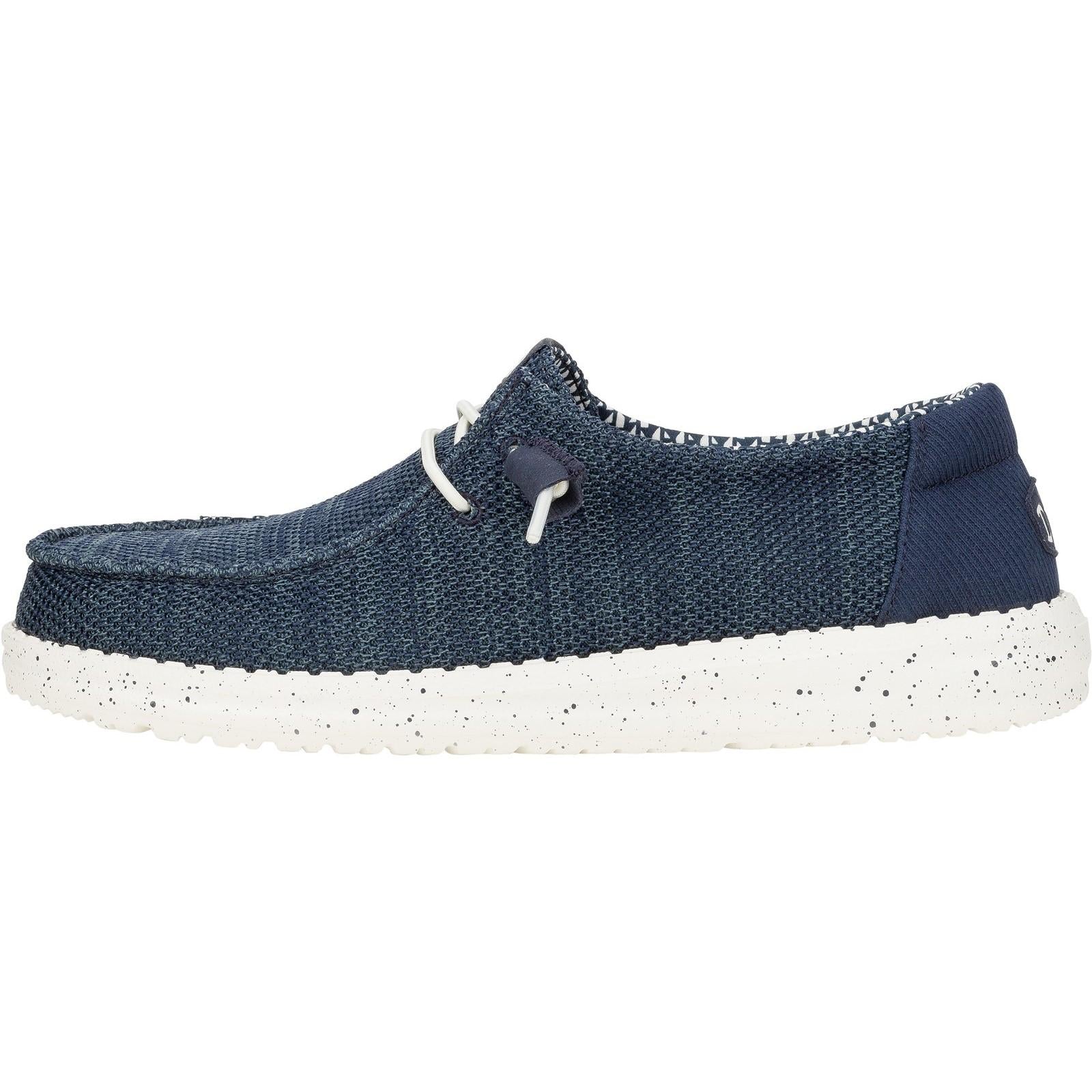 HEYDUDE Womens Wendy Stretch Mesh Shoes Navy - Image 2