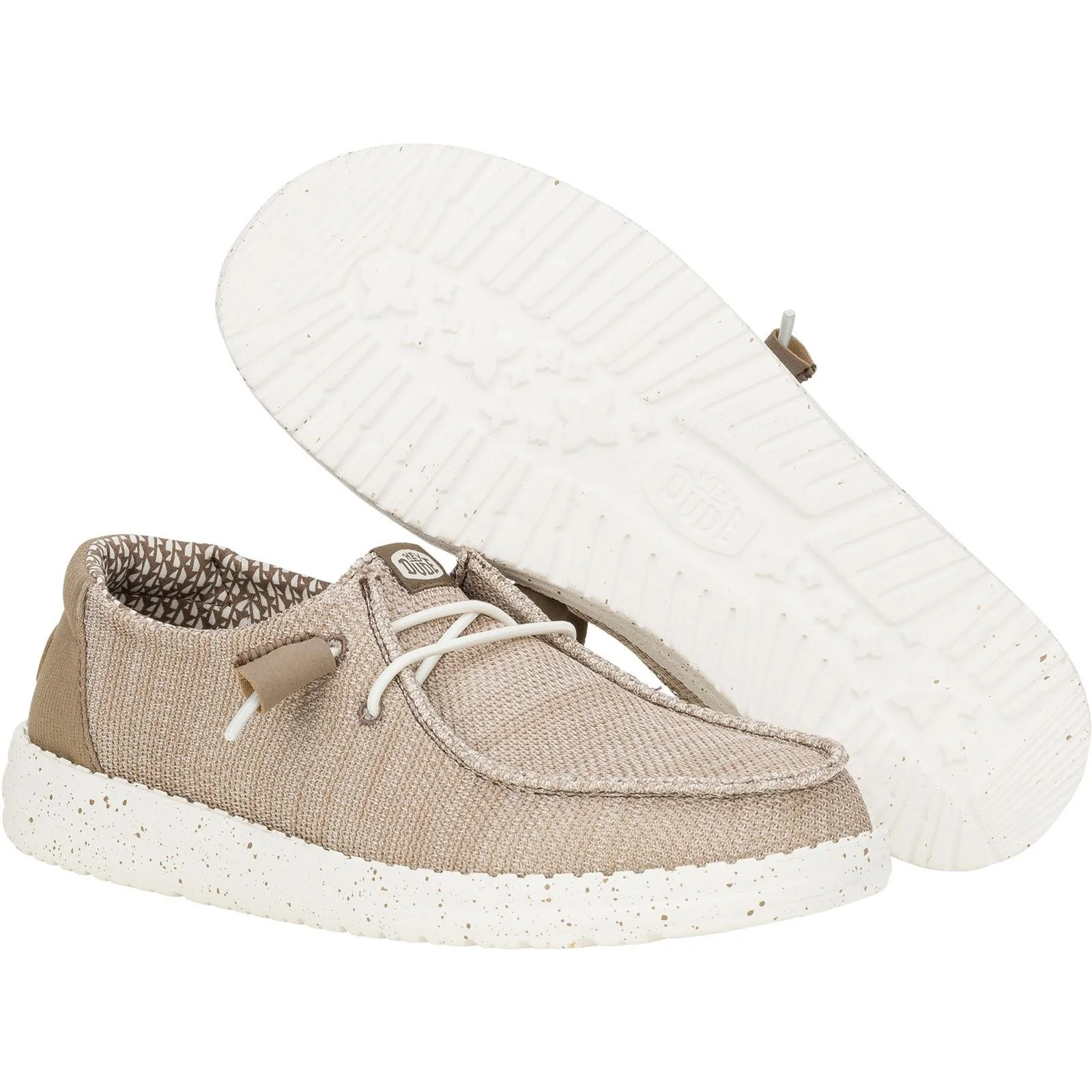 HEYDUDE Womens Wendy Stretch Mesh Shoes Walnut - Image 3