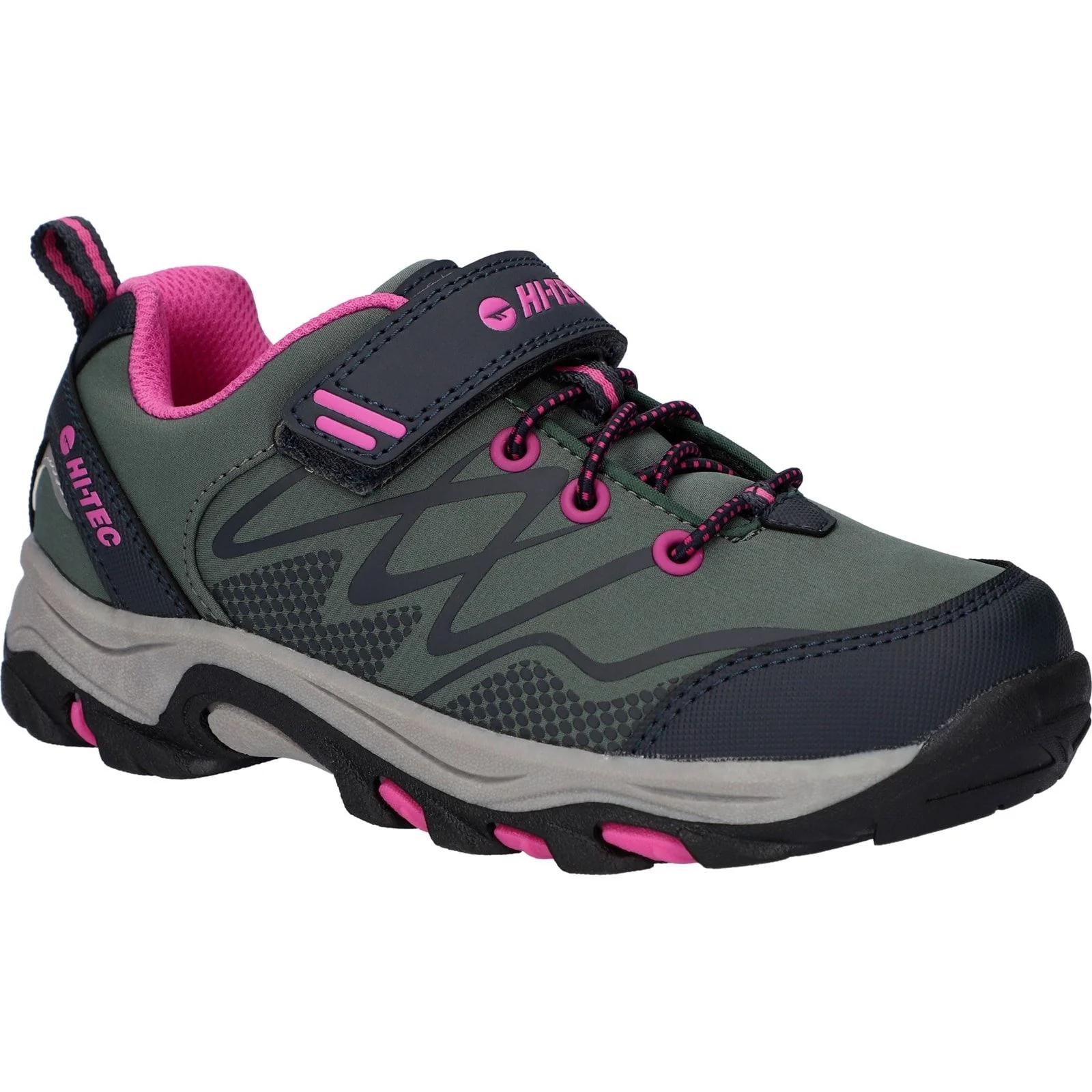 Hi-Tec Girls Blackout Low Boots Dark Forest/India Ink/Pink - Image 6