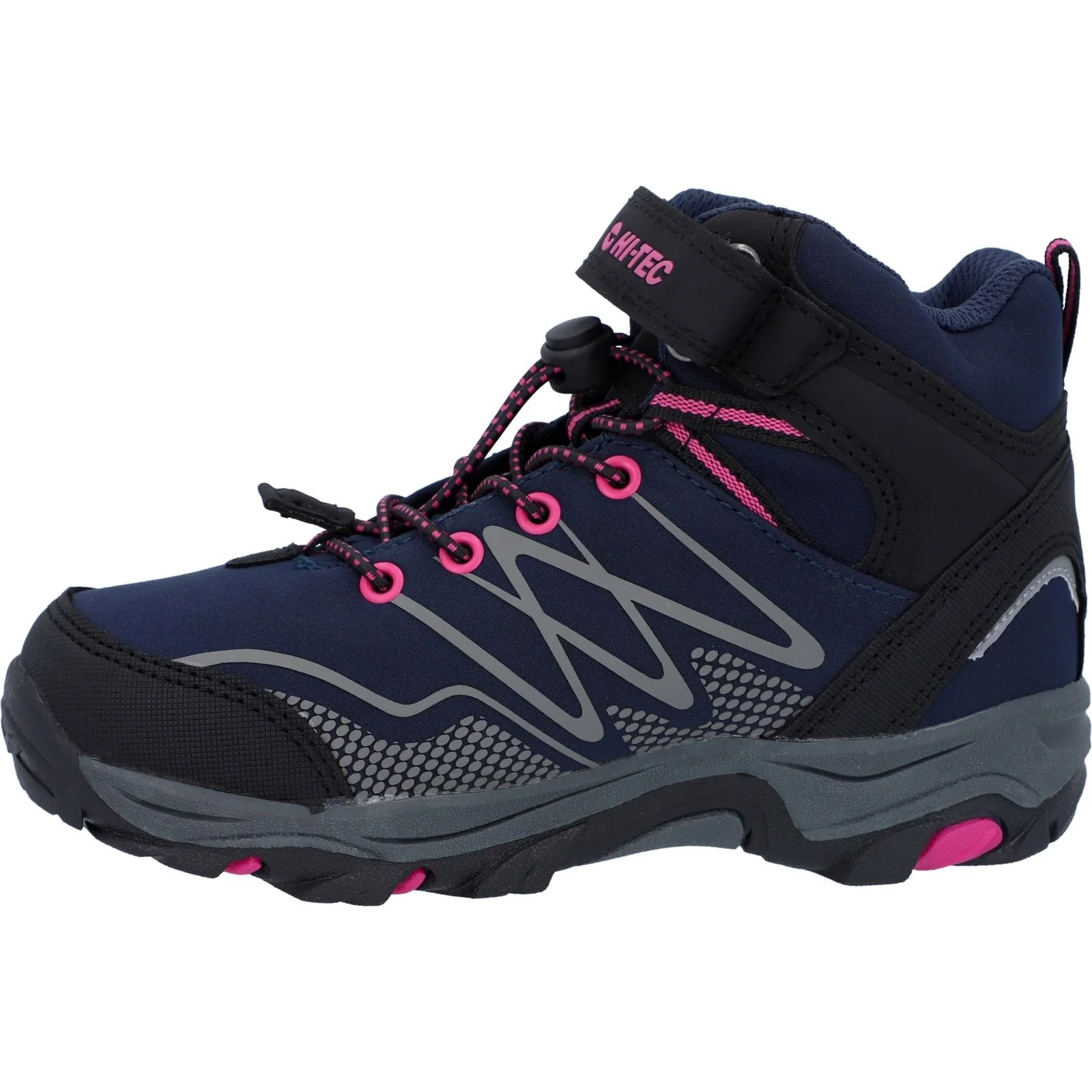 Hi-Tec Junior Girls Blackout Mid Boots Navy/Magenta - Image 2