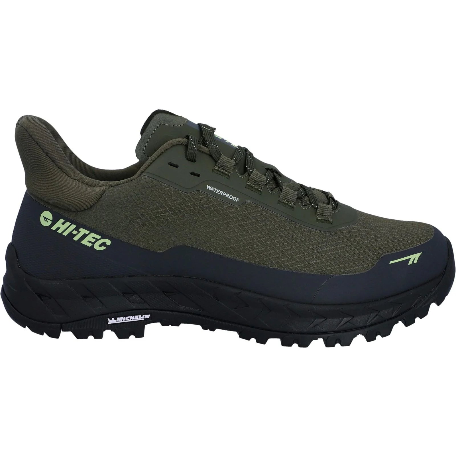 Hi-Tec Mens ALTITUDE LITE WP Shoe Olive Night/Charcoal Grey/Lime