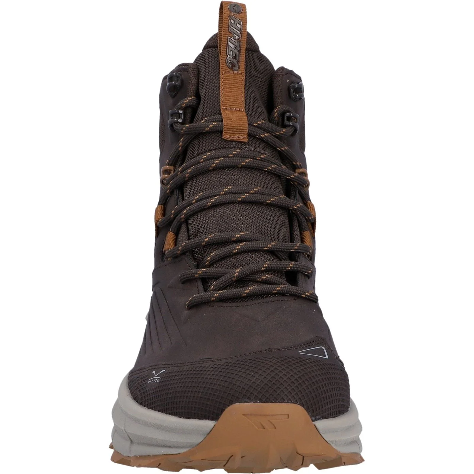 Hi-Tec Mens Fuse Trek Mid Hiking Boots Steel/Charcoal/Bright Marigold - Image 5