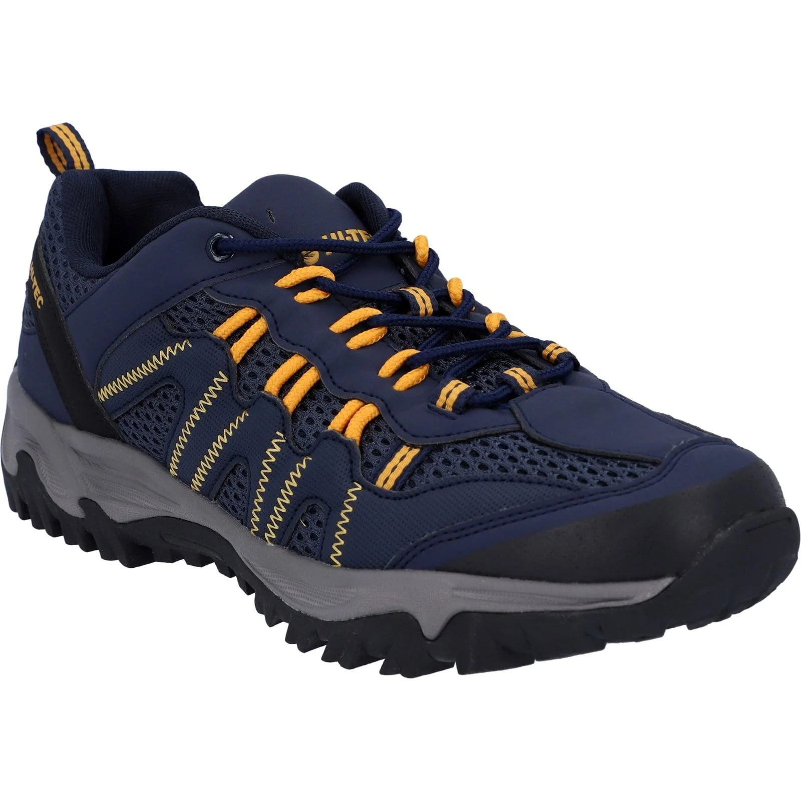 Hi-Tec Mens Jaguar Shoes Navy/Yellow