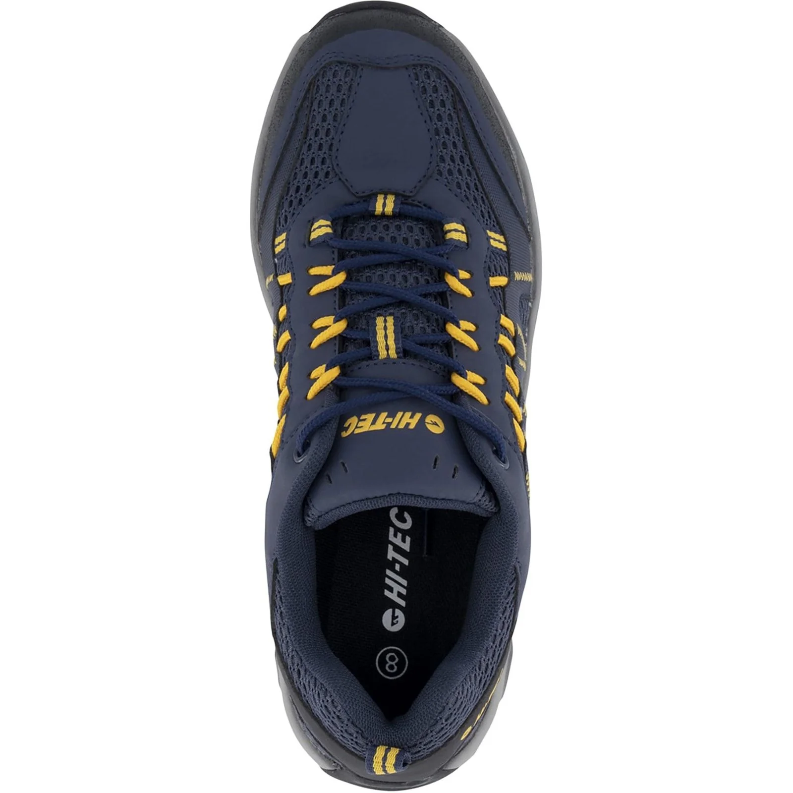 Hi-Tec Mens Jaguar Shoes Navy/Yellow - Image 4