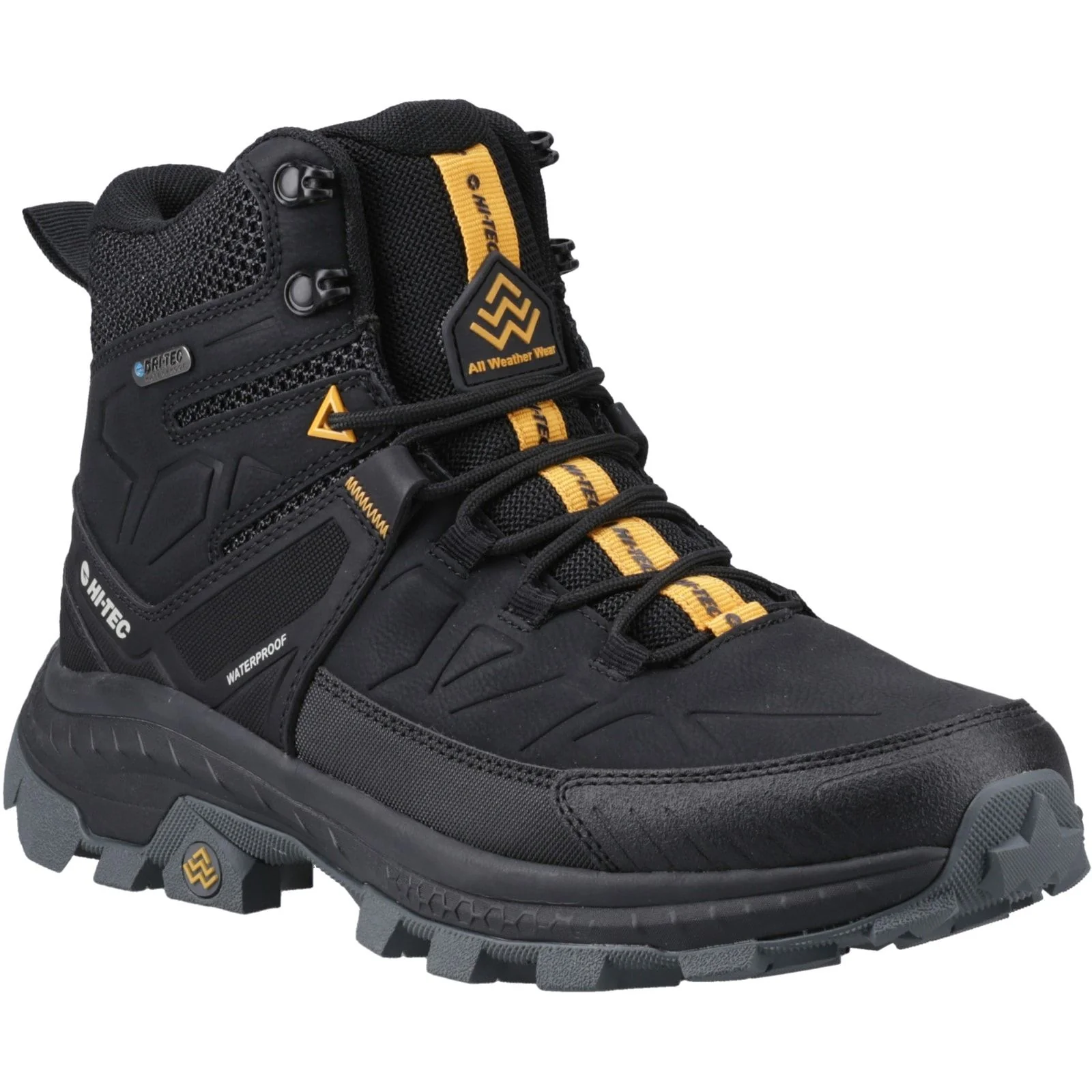 Hi-Tec Mens Rainier Hiking Boots Black - Image 6