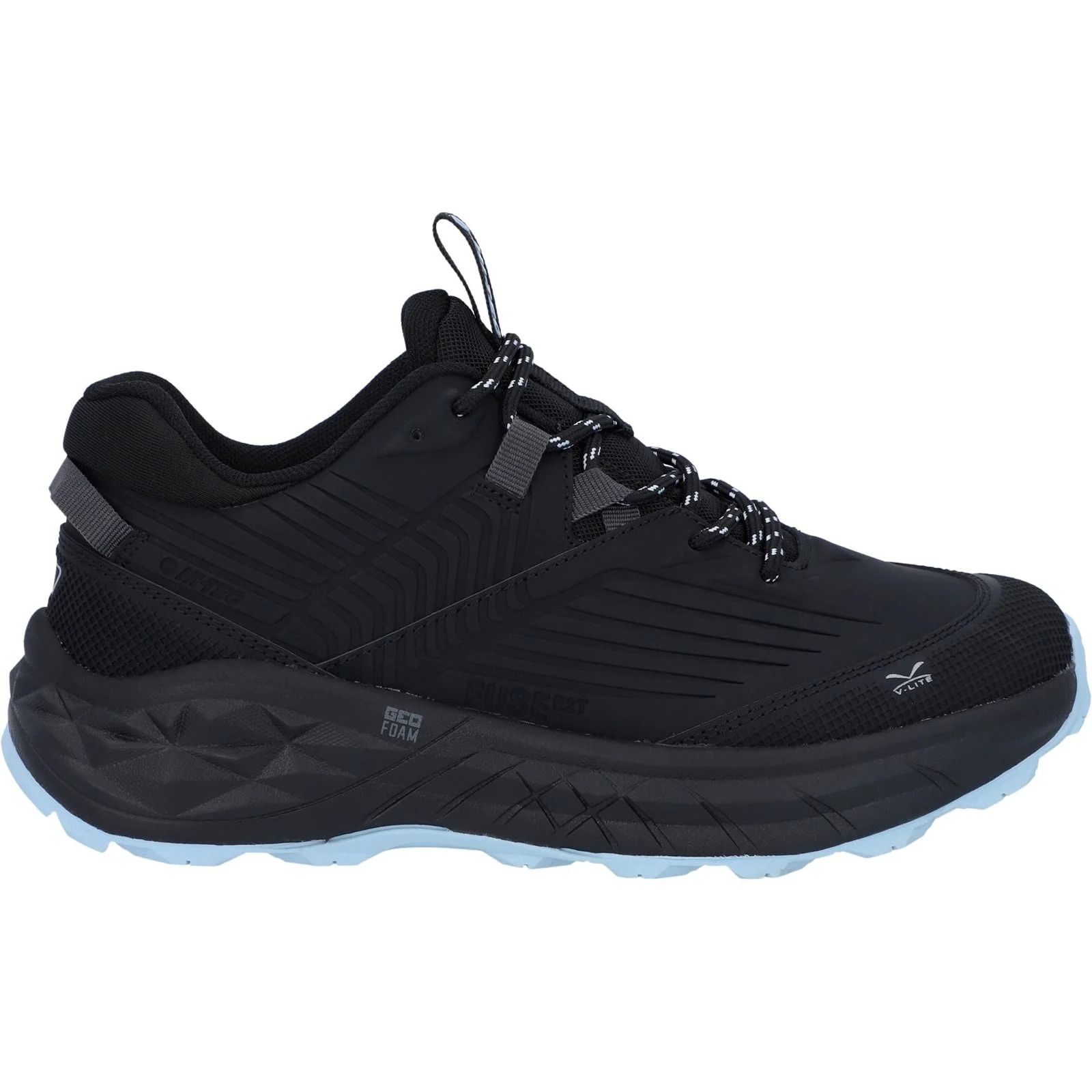 Hi-Tec Womens Fuse Trek Hiking Shoes Black/Blue Fog