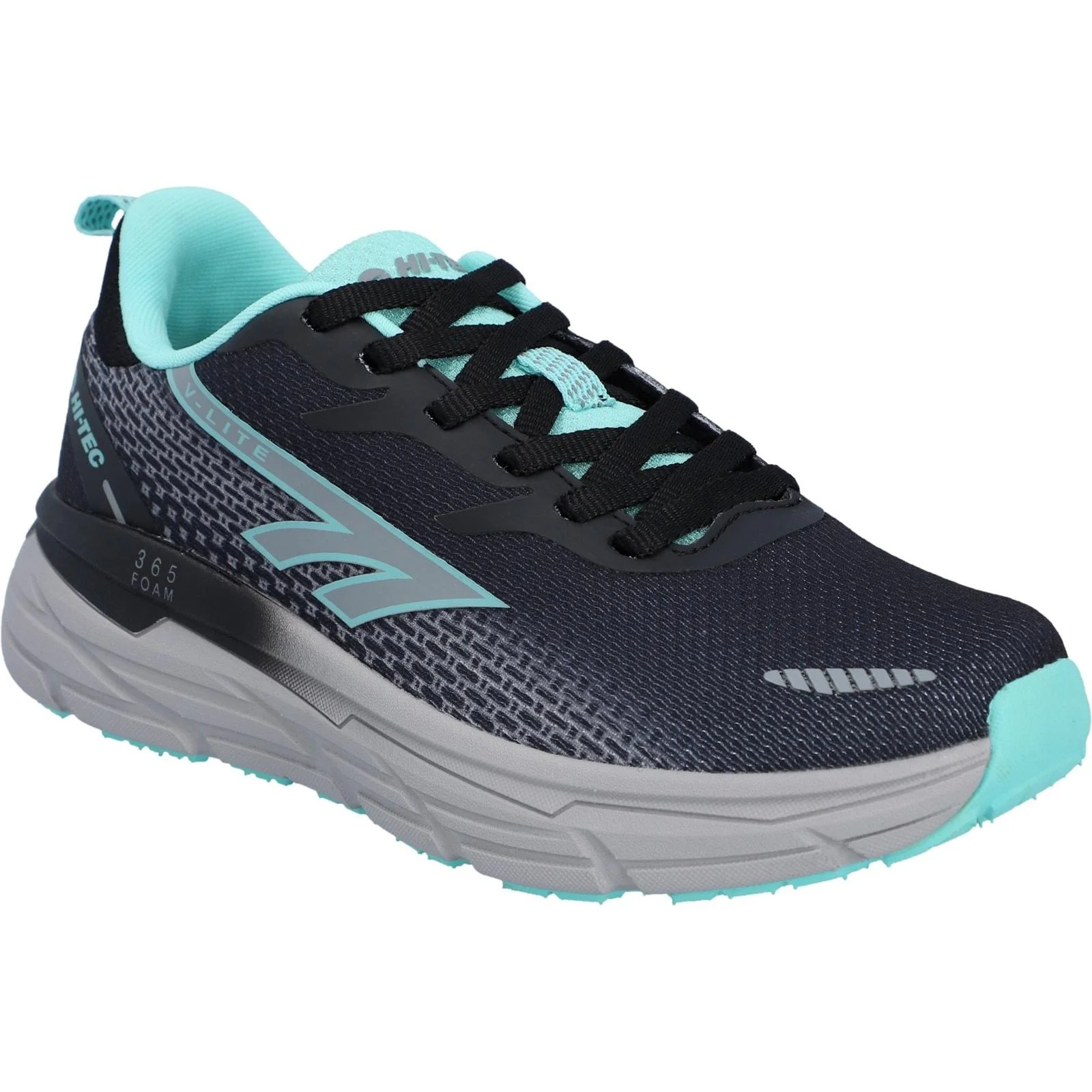 Hi-Tec Womens Promenade Trainers Black/Grey/Mint - Image 6