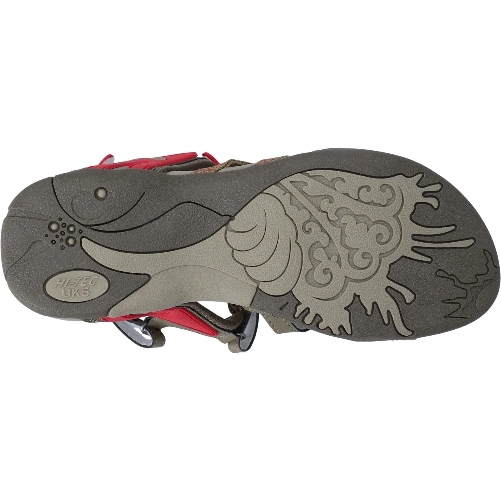 Hi-Tec Womens Savanna II Sandal Light Taupe/Olive/Sunset Coral - Image 3