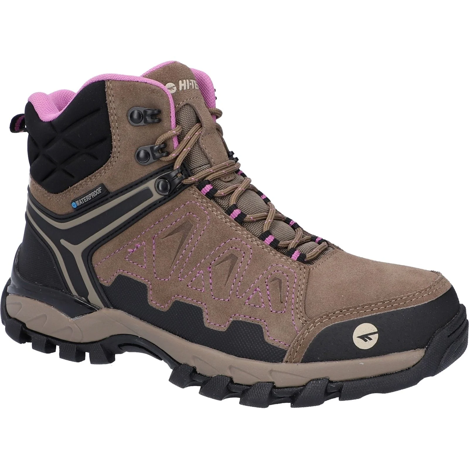 Hi-Tec Womens V-Lite Explorer WP Hiking Boots Brown/Lilac - Image 6