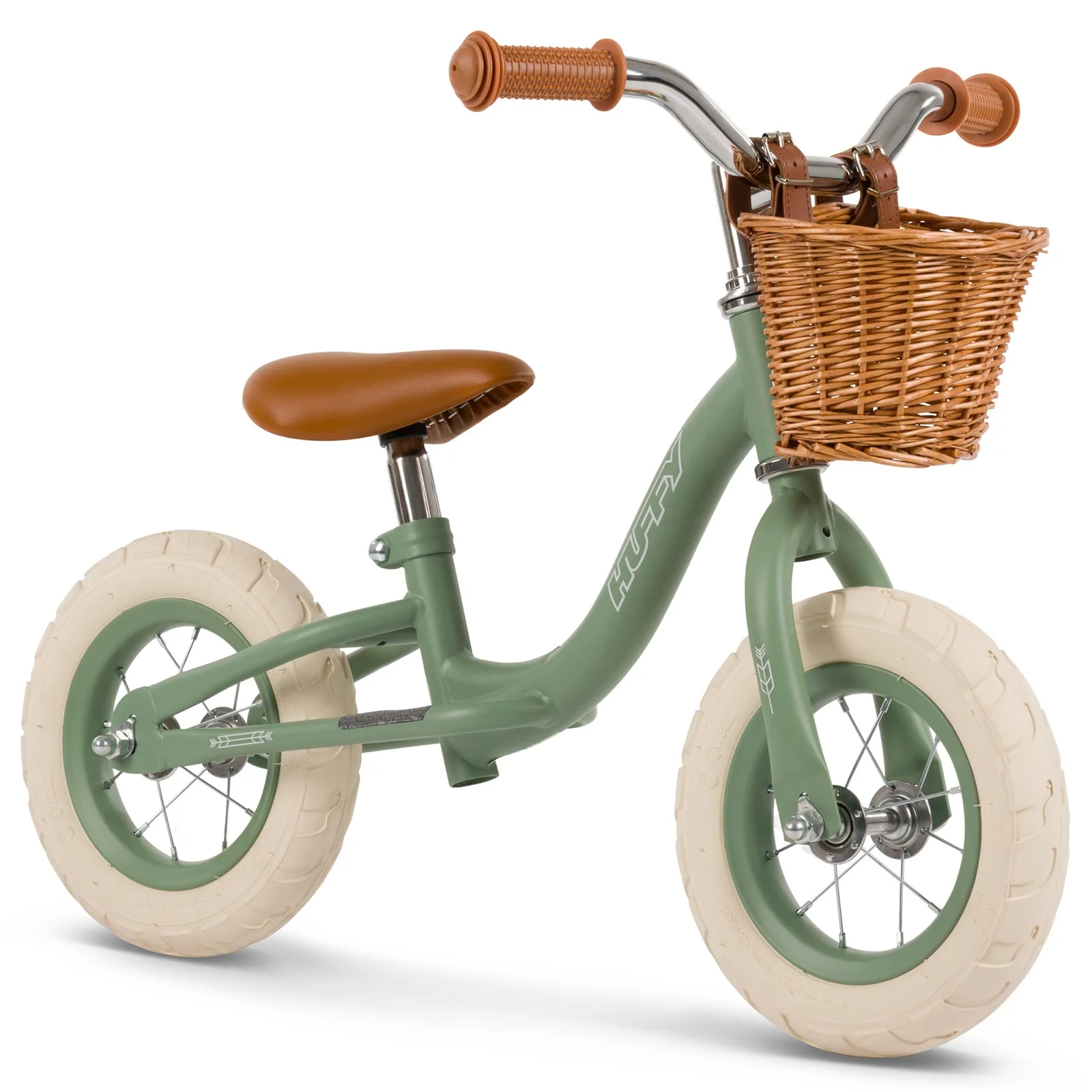Huffy Vintage Balance Kids 10" Bike - Green - Image 2