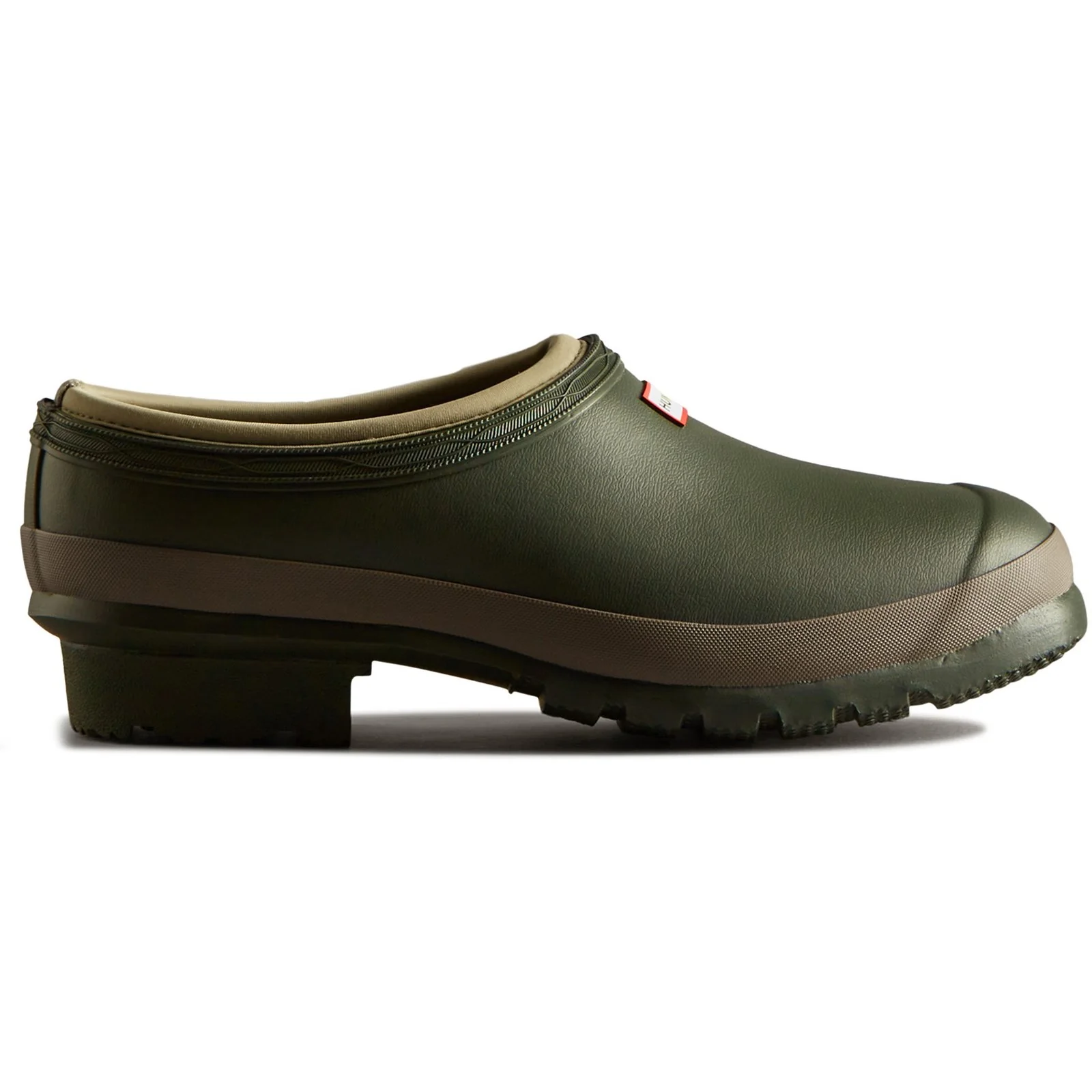Hunter Mens Gardener Clogs Dark Olive