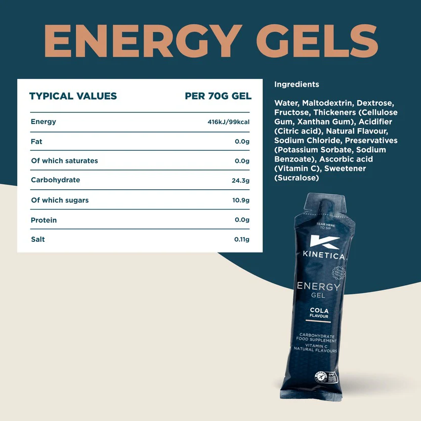 Kinetica Energy Gels Cola x 24 - Image 7