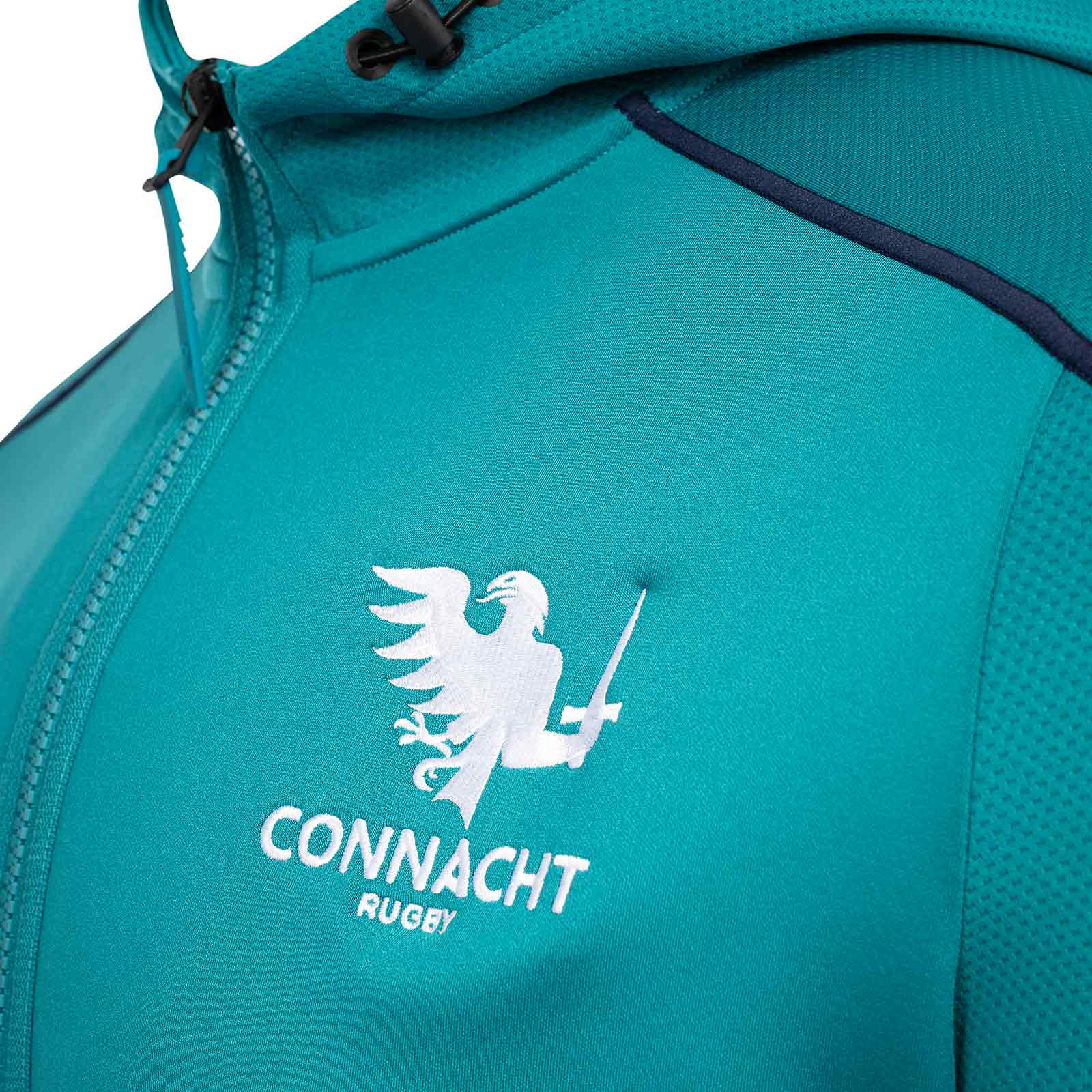 Macron Connacht Rugby 2025/26 Kids Full-Zip Travel Hoodie - Image 4