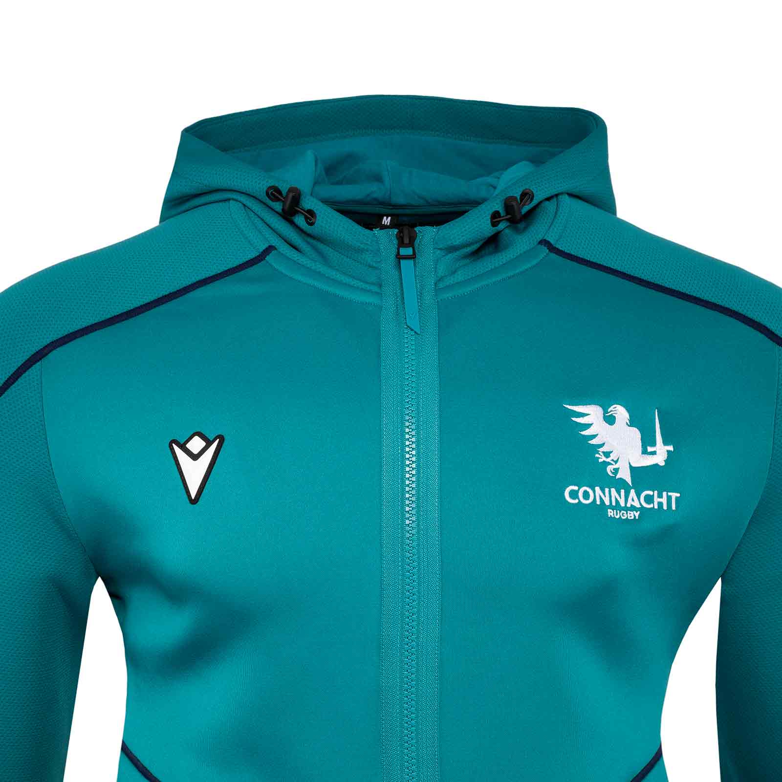 Macron Connacht Rugby 2025/26 Mens Full-Zip Travel Hoodie - Image 3