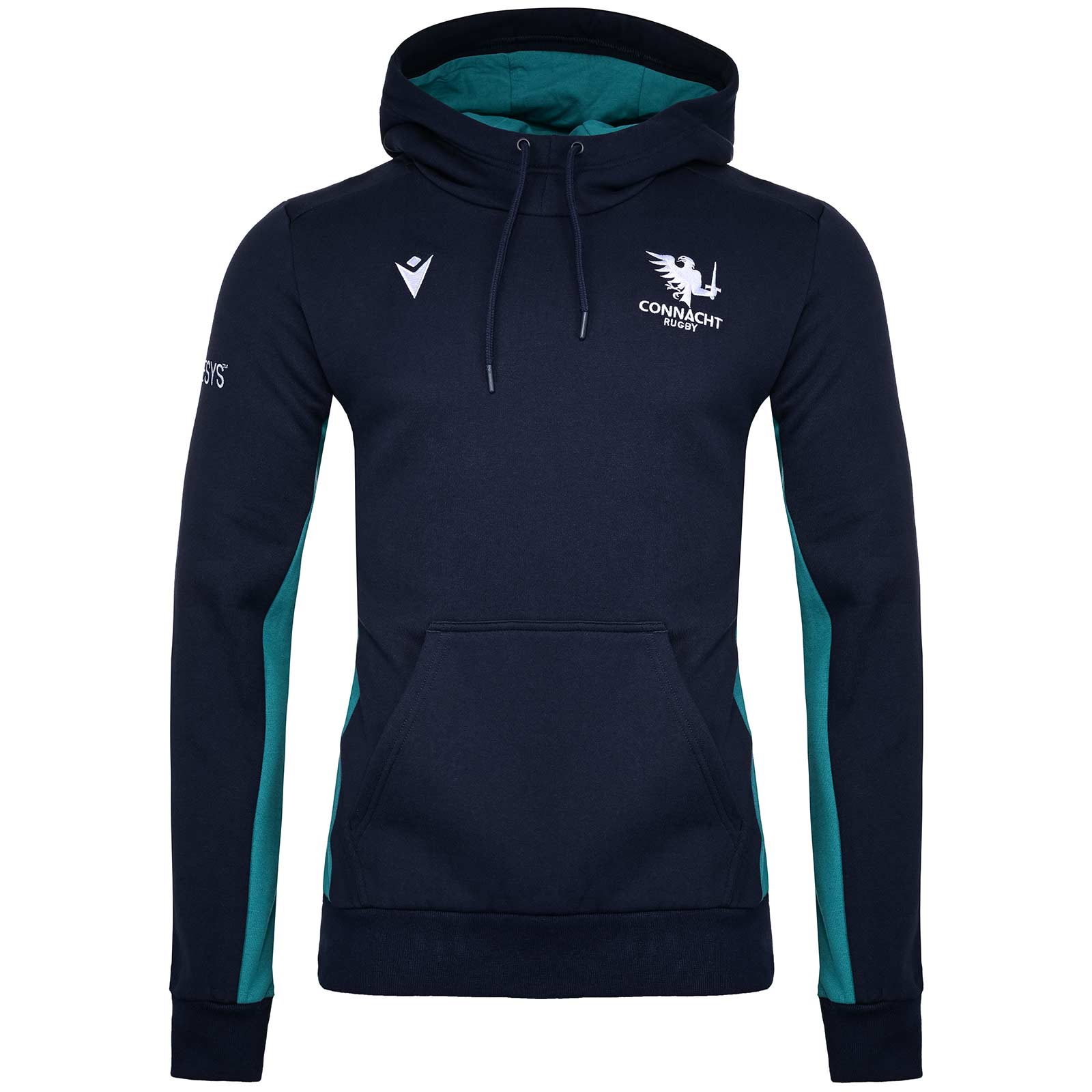 Macron Connacht Rugby 2025/26 Kids Pullover Travel Hoodie