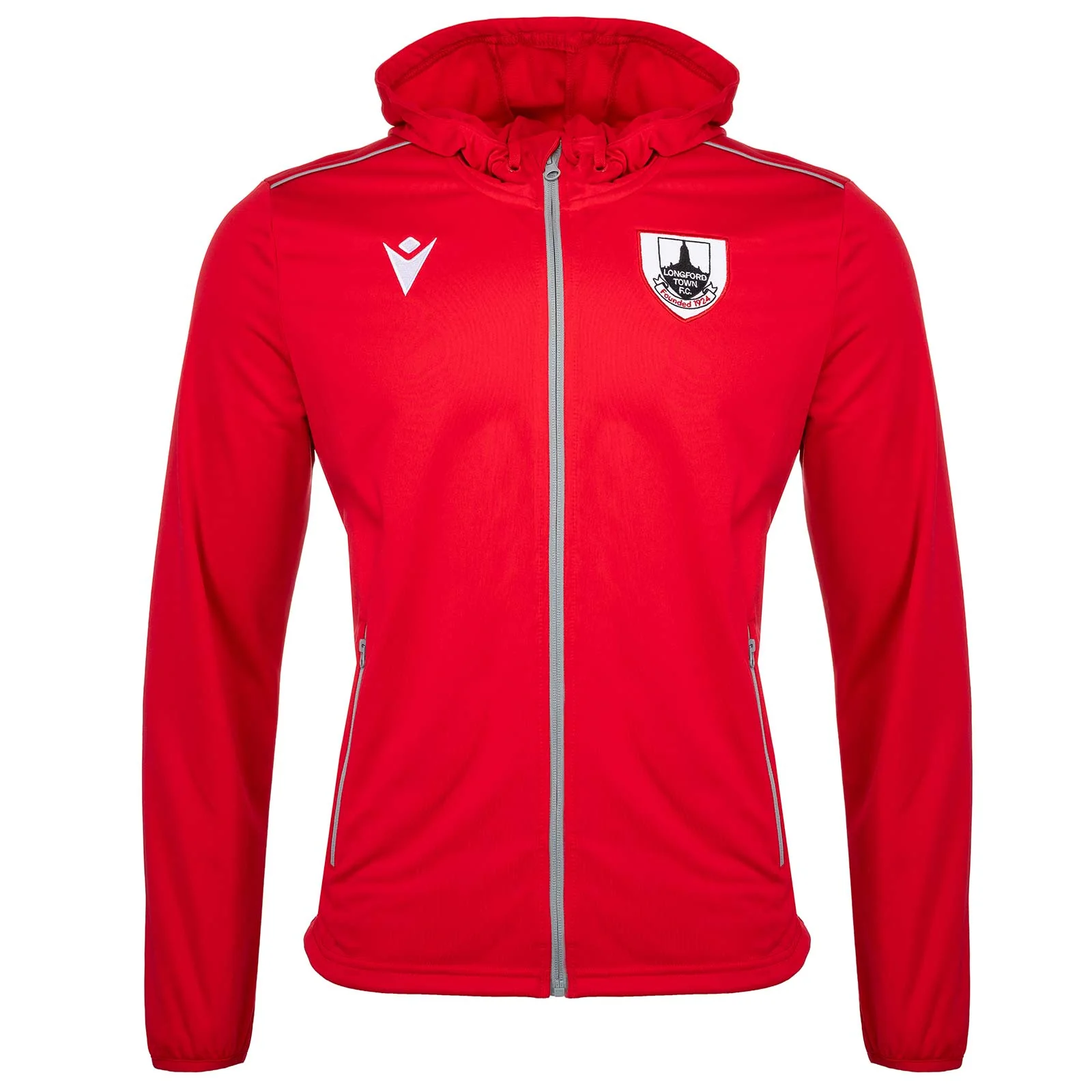 Macron Longford Town FC 2025 Full-Zip KidsHoodie