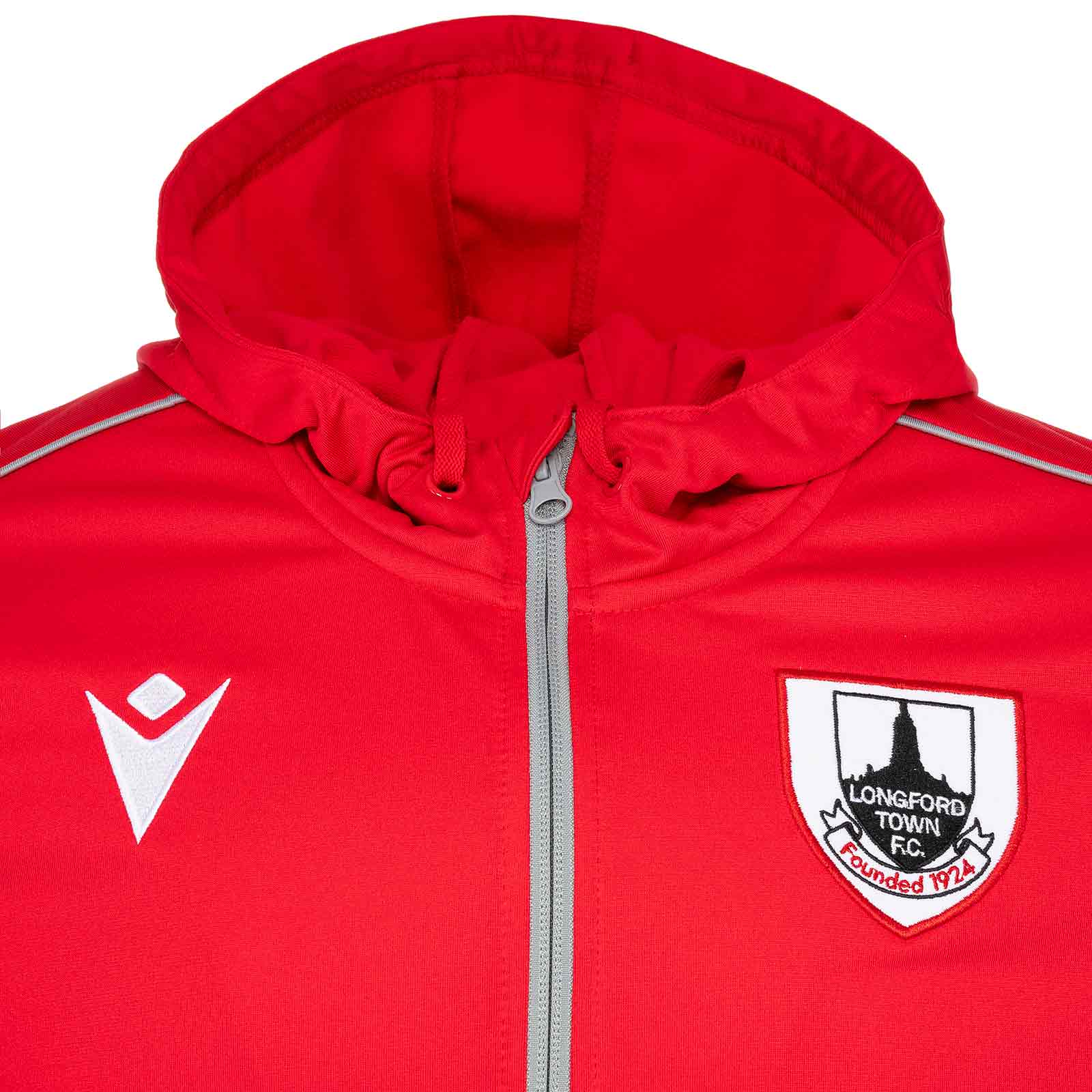 Macron Longford Town FC 2025 Full-Zip KidsHoodie - Image 3