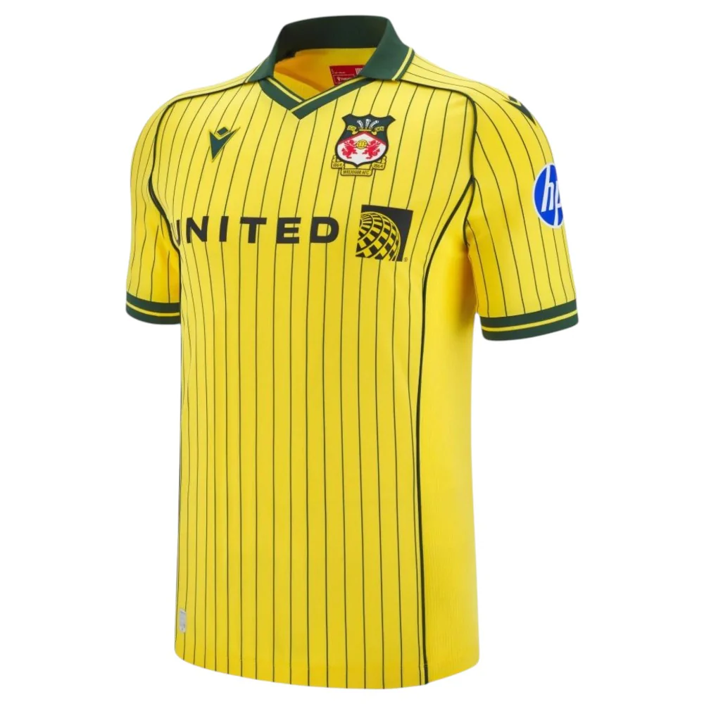 Macron Wrexham Football 2025/26 Kids Short Sleeved Away Jersey