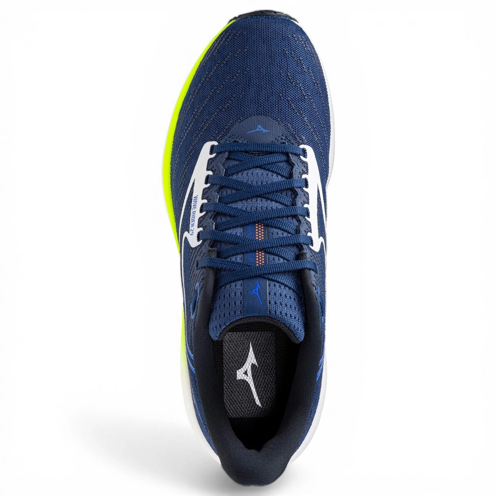 Mizuno Wave Rider 29 Mens Cushioned Running Shoes - Blue - Image 3