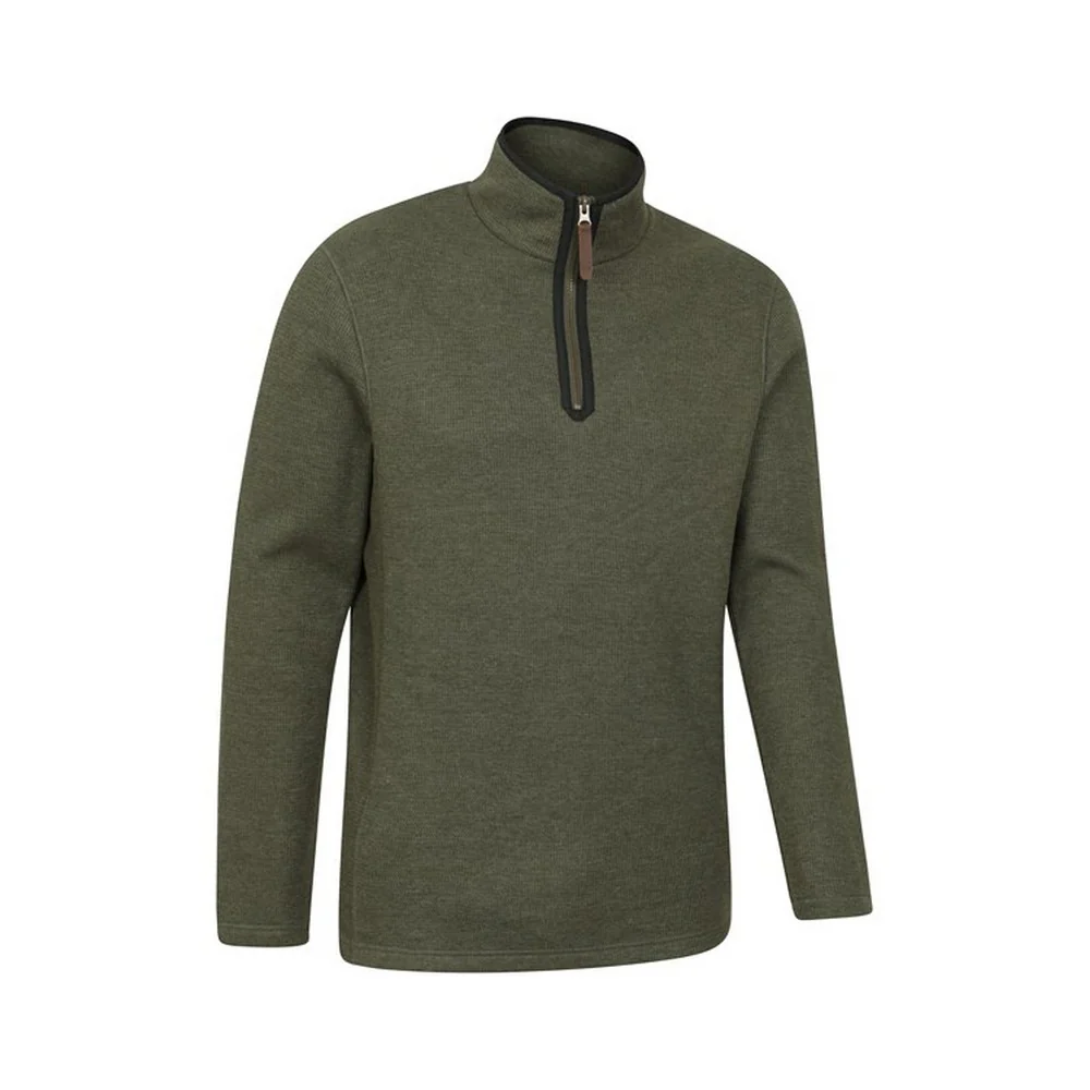 Mountain Warehouse Mens Beta Contrast Zip Top Dark Khaki - Image 3