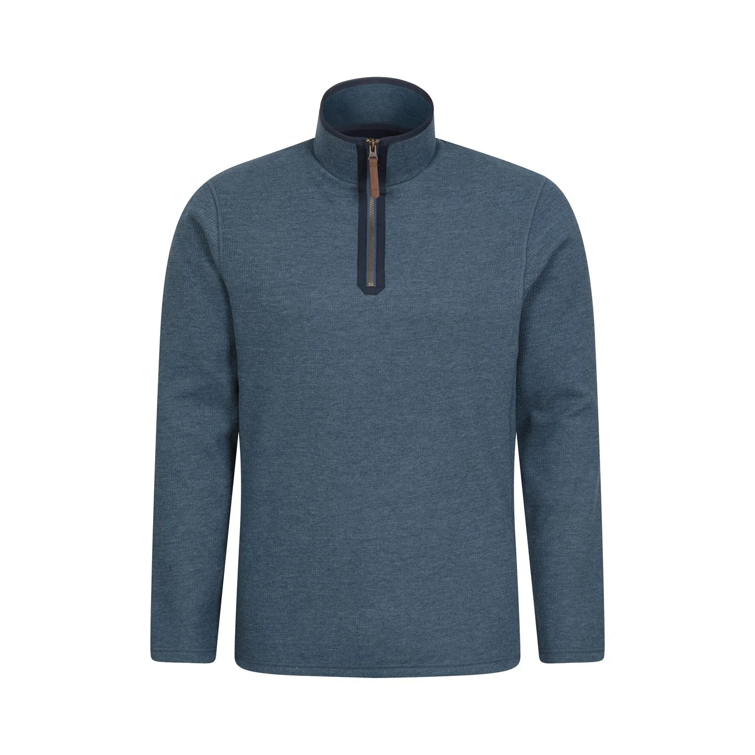 Mountain Warehouse Mens Beta Contrast Zip Top Light Blue