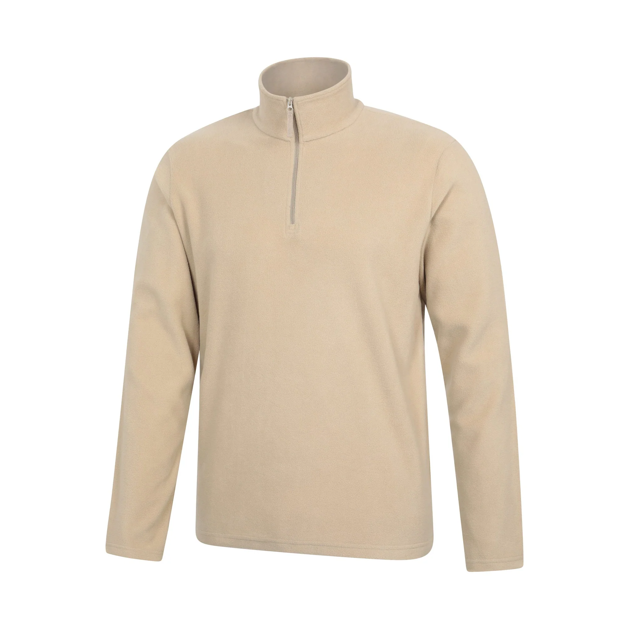 Mountain Warehouse Mens Camber II Camo Half Zip Fleece Top Off White - Image 3