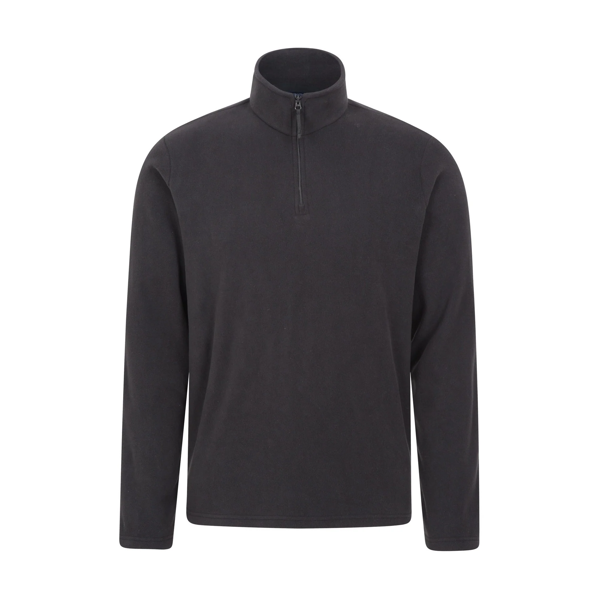 Mountain Warehouse Mens Camber II Half Zip Fleece Top Black