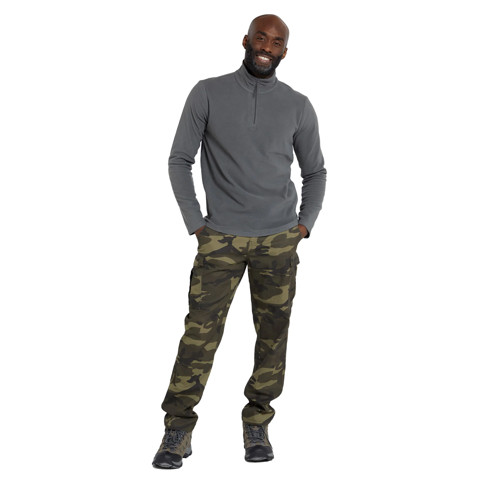 Mountain Warehouse Mens Camber II Half Zip Fleece Top Grey - Image 4