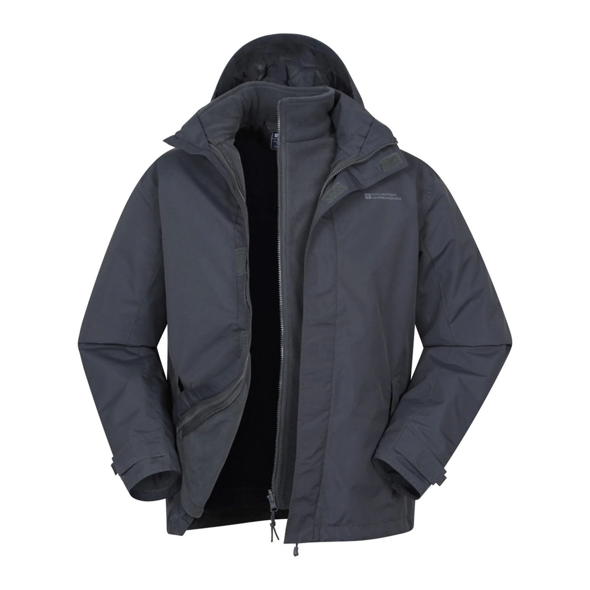 Mountain Warehouse Mens Fell II 3 in 1 Jacket Grey