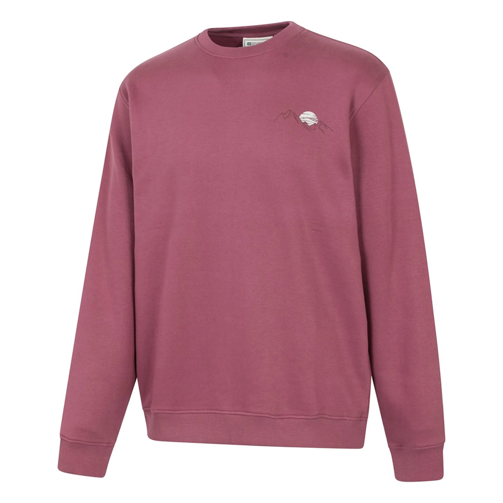 Mountain Warehouse Mens Mountain Scene Sweatshirt Burgundy - Image 3