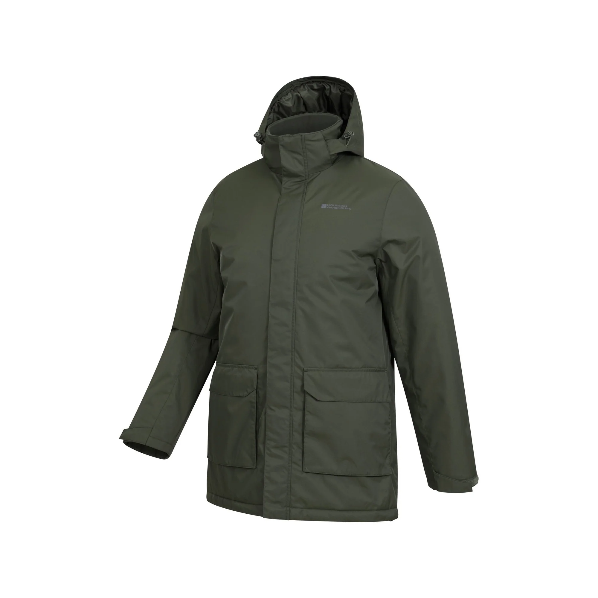 Mountain Warehouse Mens Ranger Padded Parka Khaki Green - Image 3