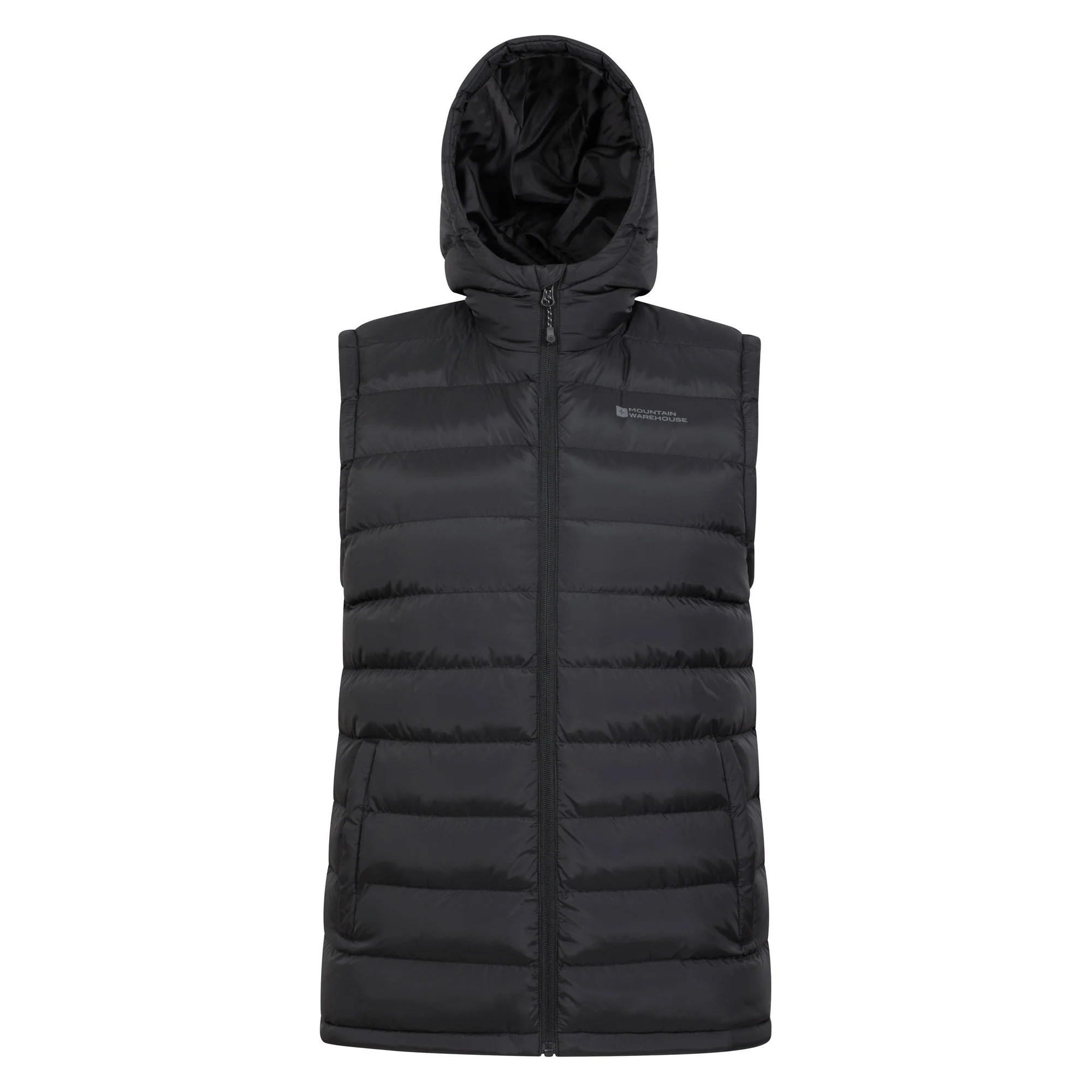 Mountain Warehouse Mens Seasons Hooded Padded Gilet Black