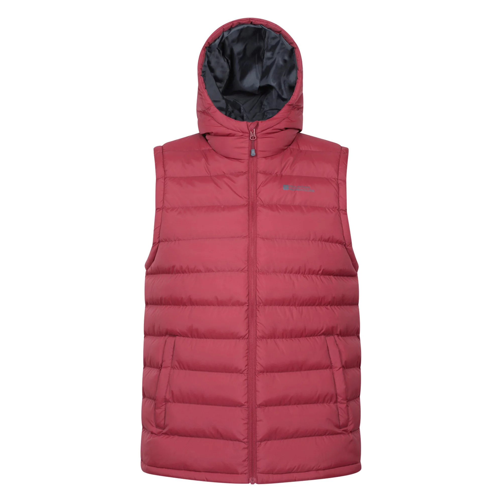 Mountain Warehouse Mens Seasons Hooded Padded Gilet Red