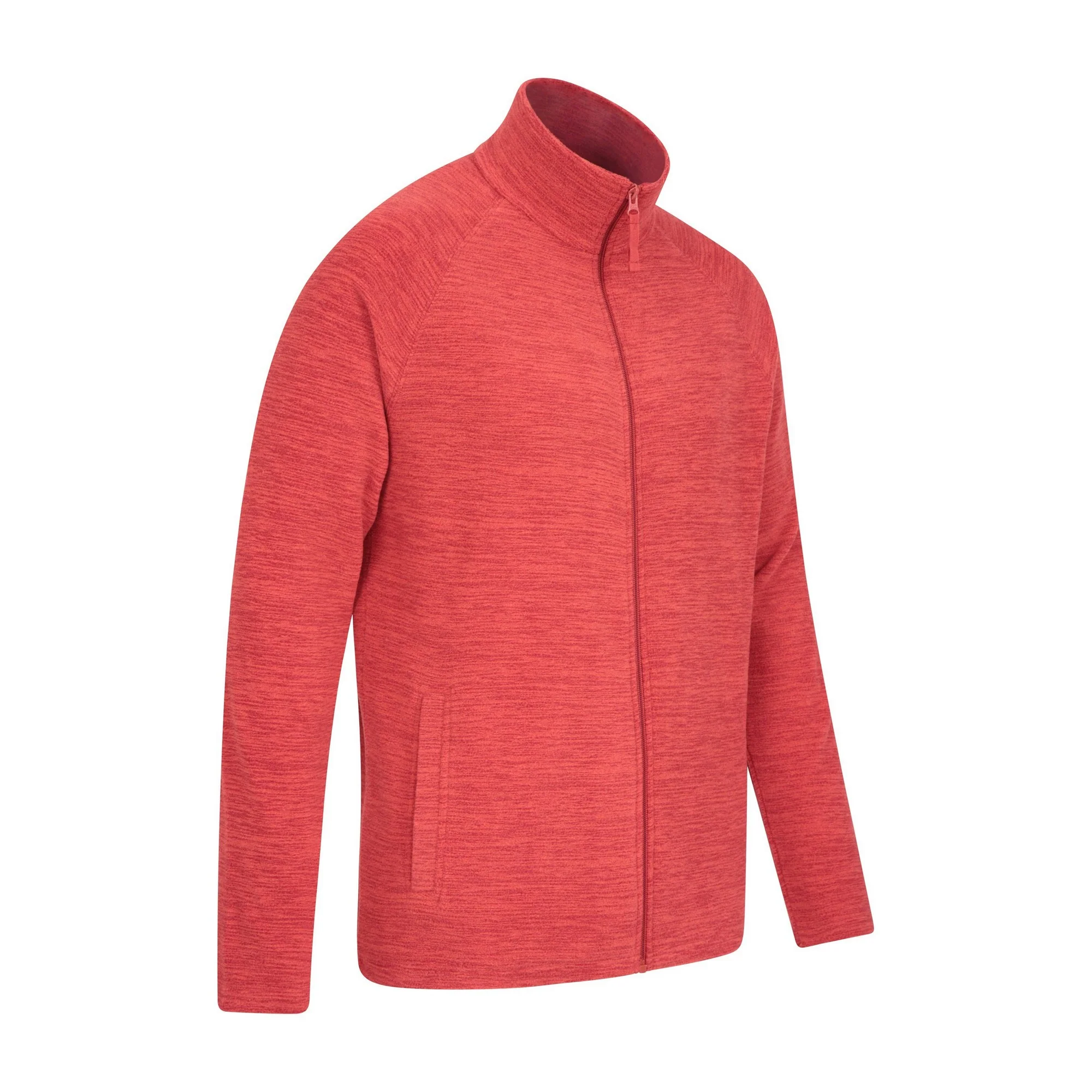 Mountain Warehouse Mens Snowdon II Full Zip Fleece Jacket Dark Red - Image 3