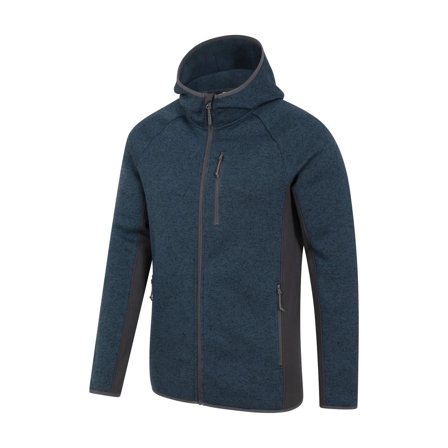 Mountain Warehouse Mens Treston Fleece Hooded Hoodie Navy - Image 3