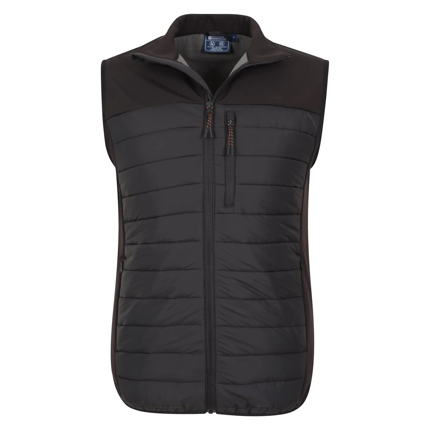 Mountain Warehouse Mens Turbine II Hybrid Padded Gilet Black - Image 3