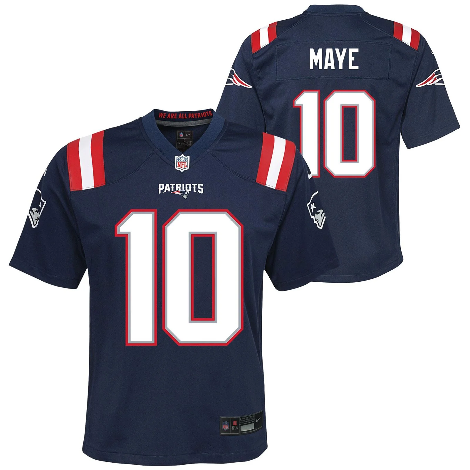 Nike Patriots Maye 10 Kids Game Jersey - Image 3