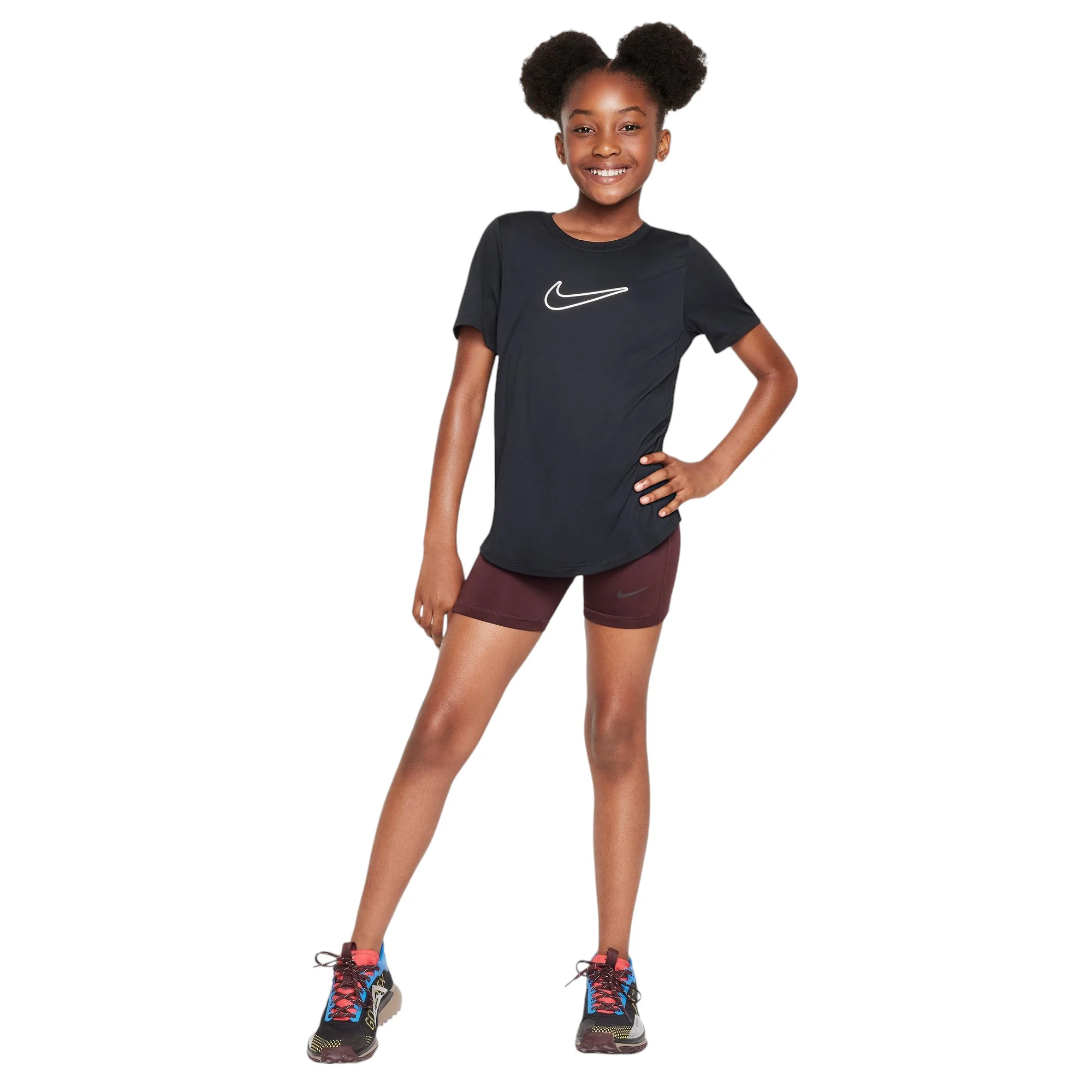 Nike One Fitted Kids Dri-Fit Short-Sleeve Top - Image 4