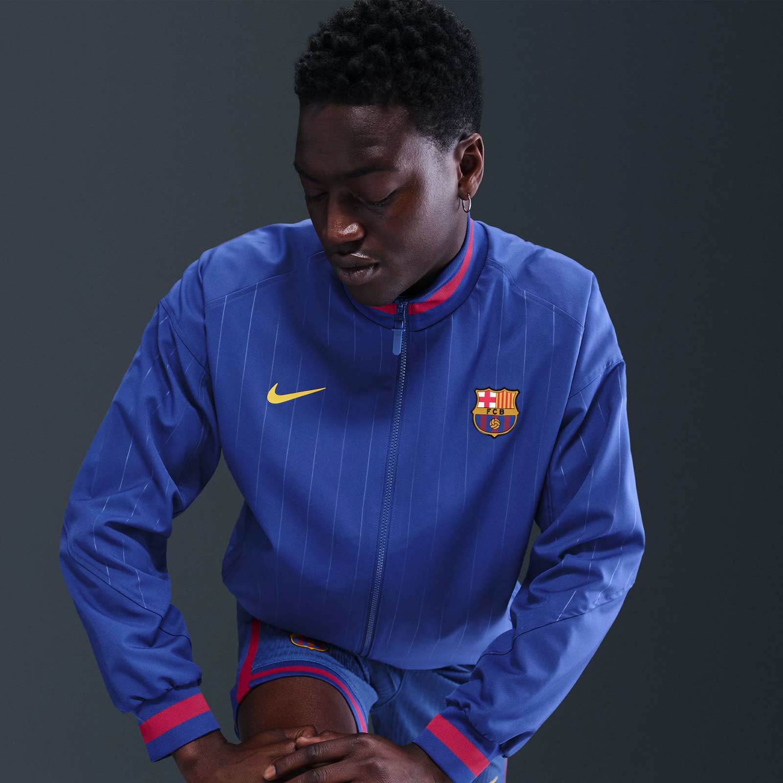 Nike FC Barcelona Strike Home Mens Dri-FIT Soccer Anthem Jacket - Image 5