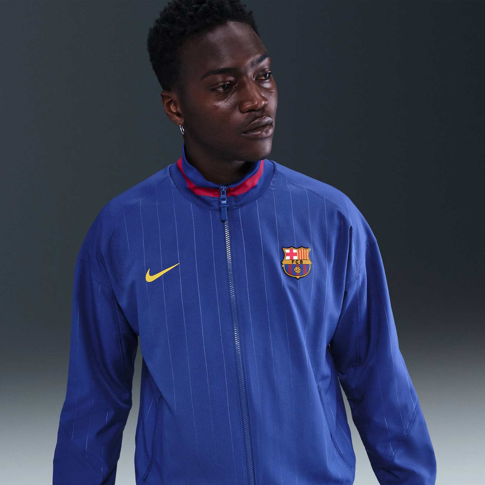 Nike FC Barcelona Strike Home Mens Dri-FIT Soccer Anthem Jacket - Image 6