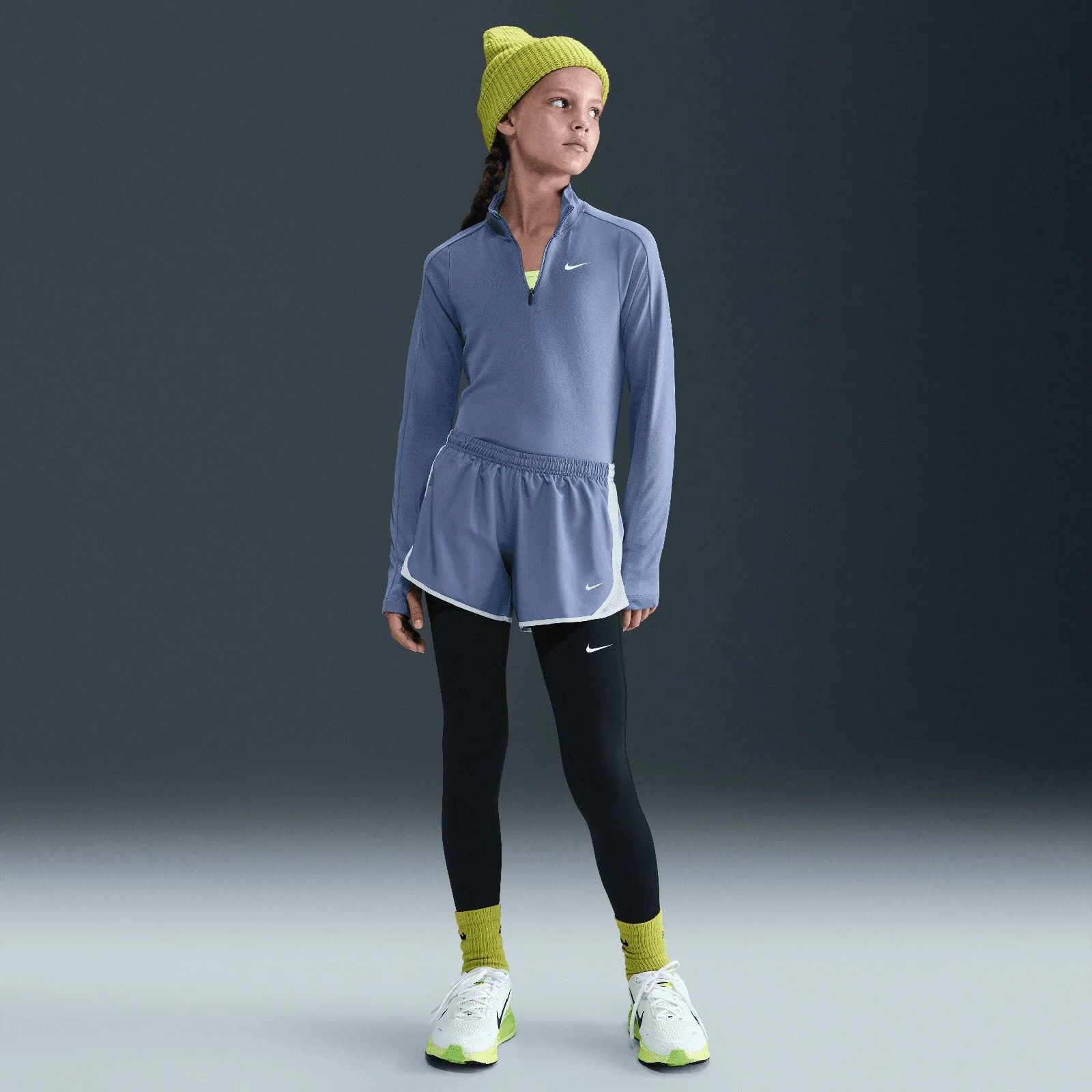 Nike Girls Dri-FIT Long-Sleeve Half-Zip Top - Image 6