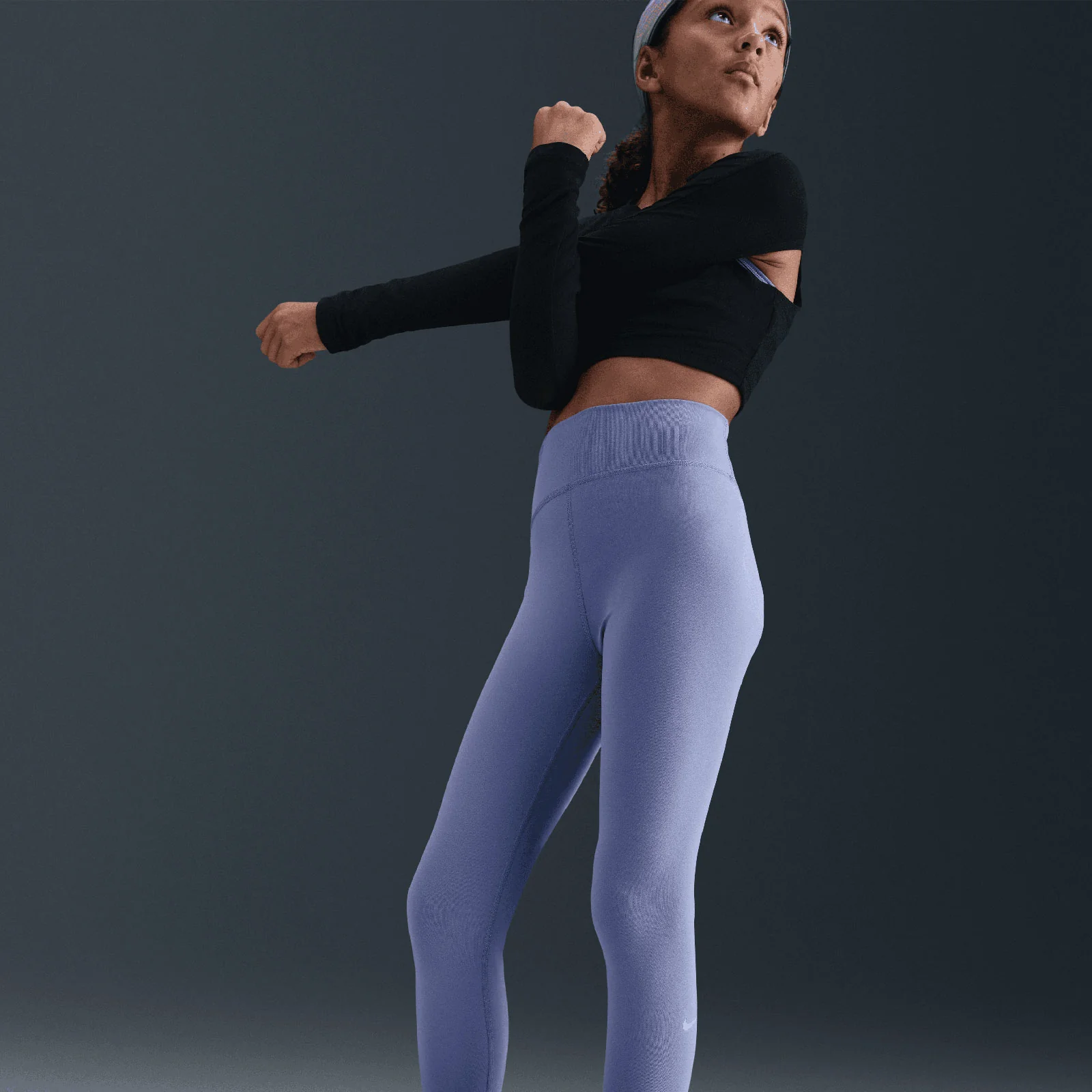 Nike One Kids (Girls) Dri-FIT High-Waisted Leggings - Image 3