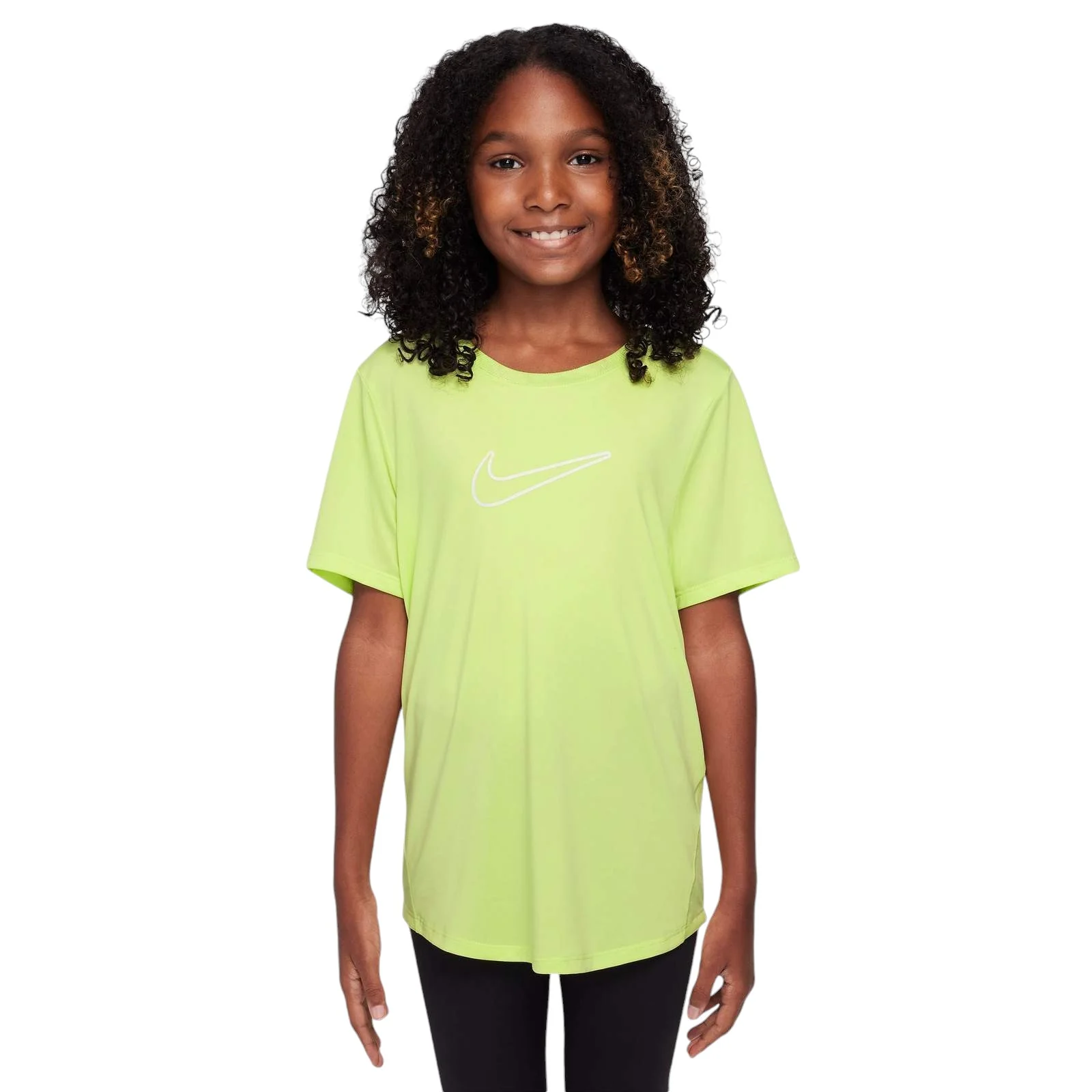 Nike One Fitted Girls Dri-Fit Short-Sleeve Top