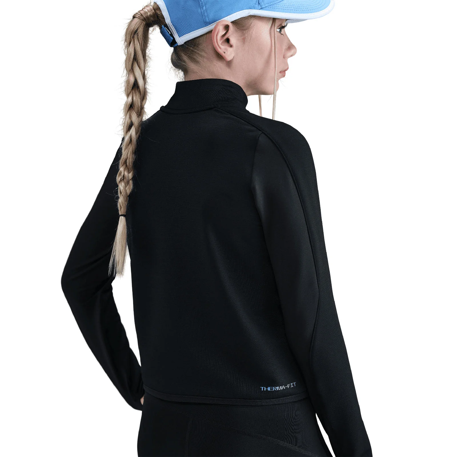 Nike Pro Kids (Girls) Therma-FIT Half-Zip Long-Sleeve Top - Image 2