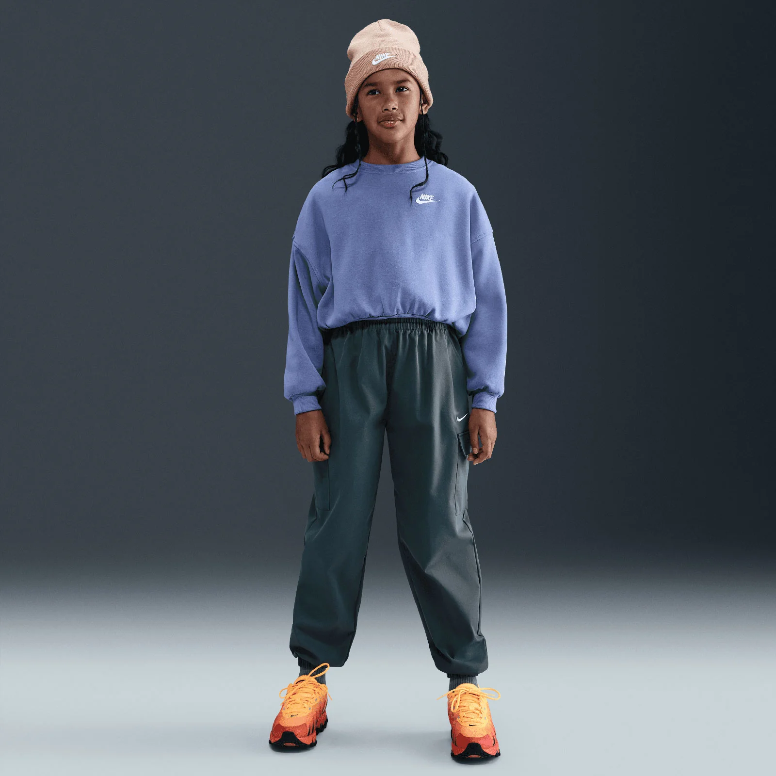 Nike Sportswear Club Fleece Girls Boxy Crew-Neck Sweatshirt - Image 6